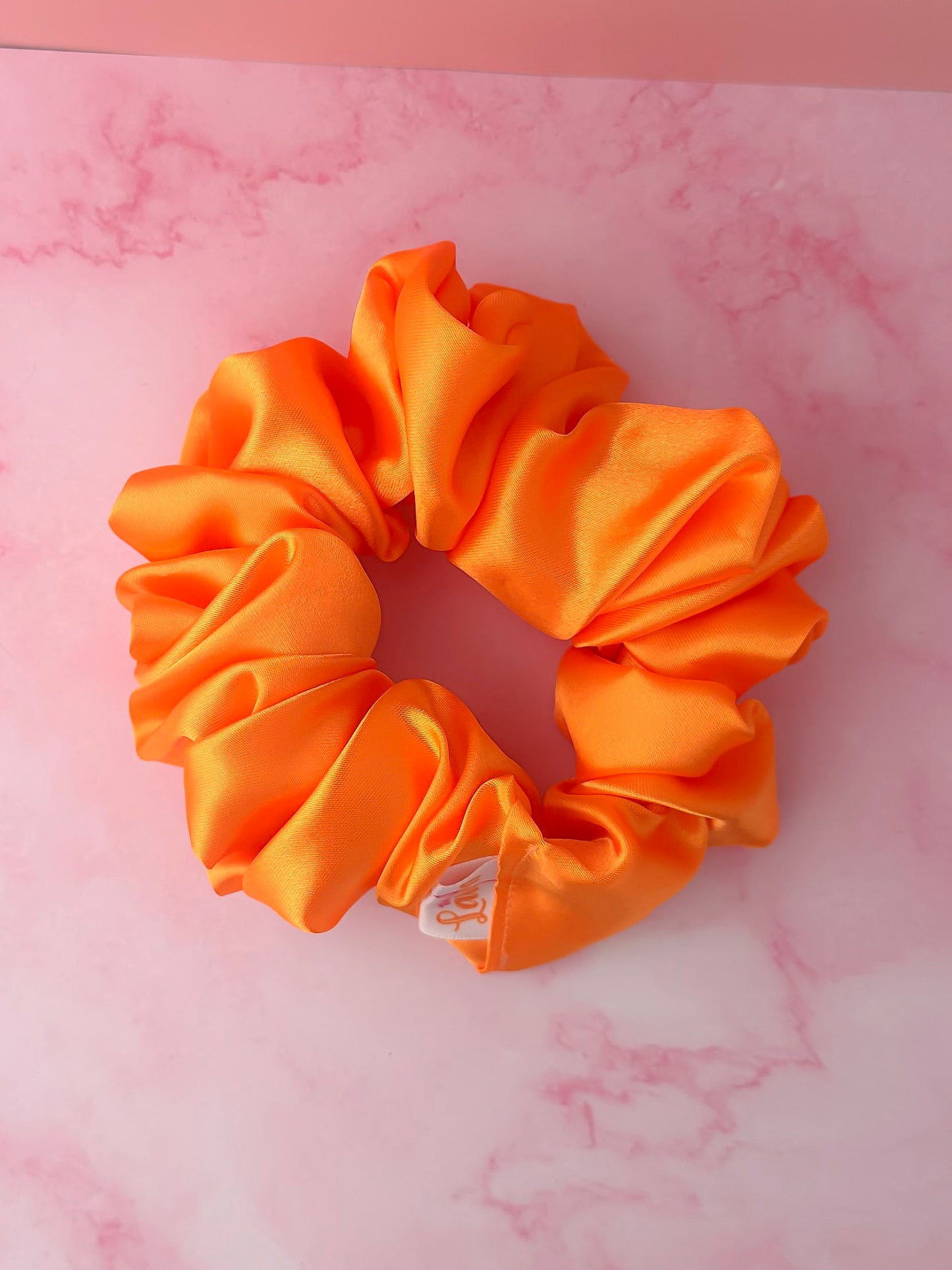 Pumpkin - Orange Satin XL Scrunchie