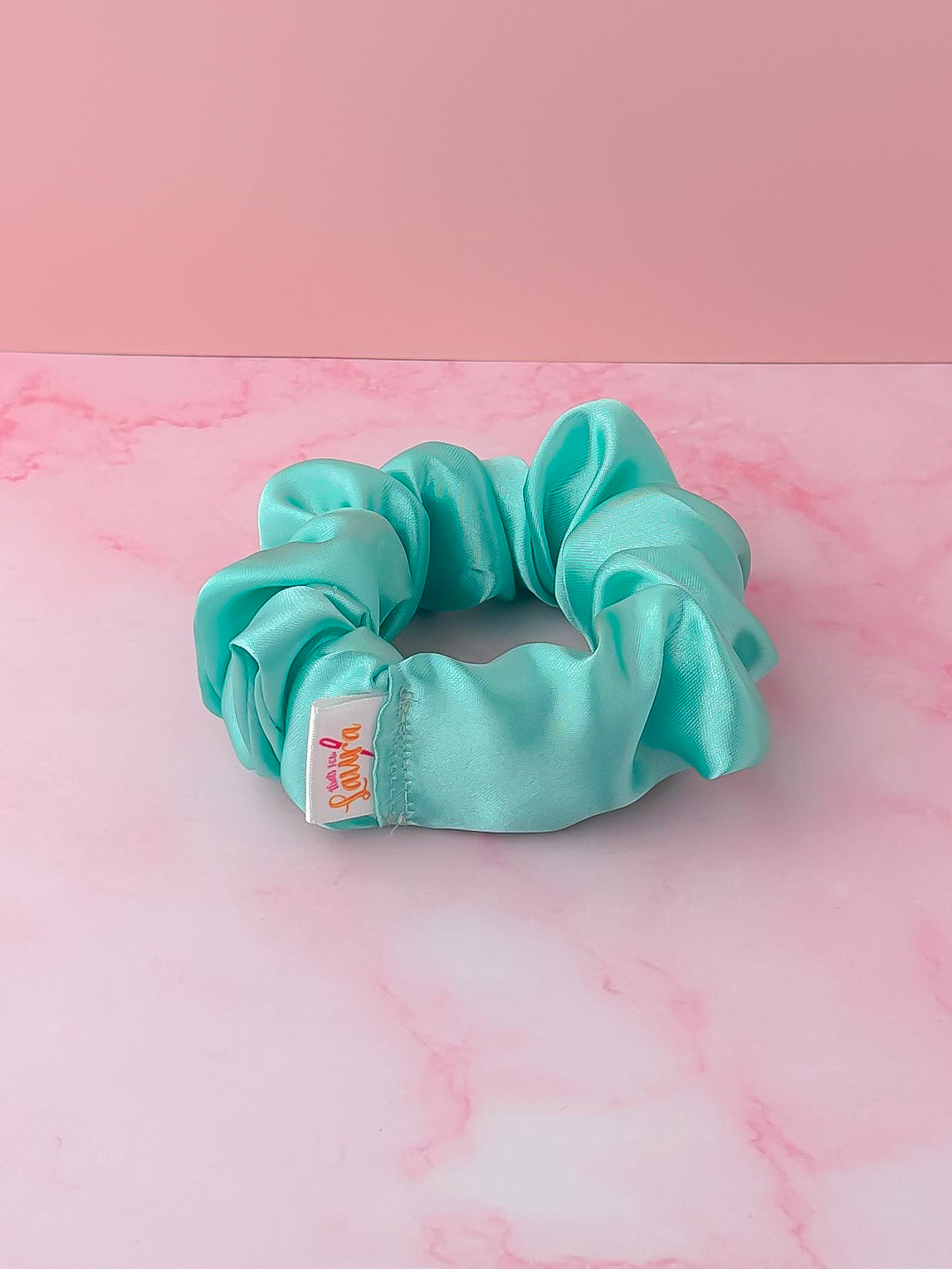 Mynte - Mint satin wide scrunchie