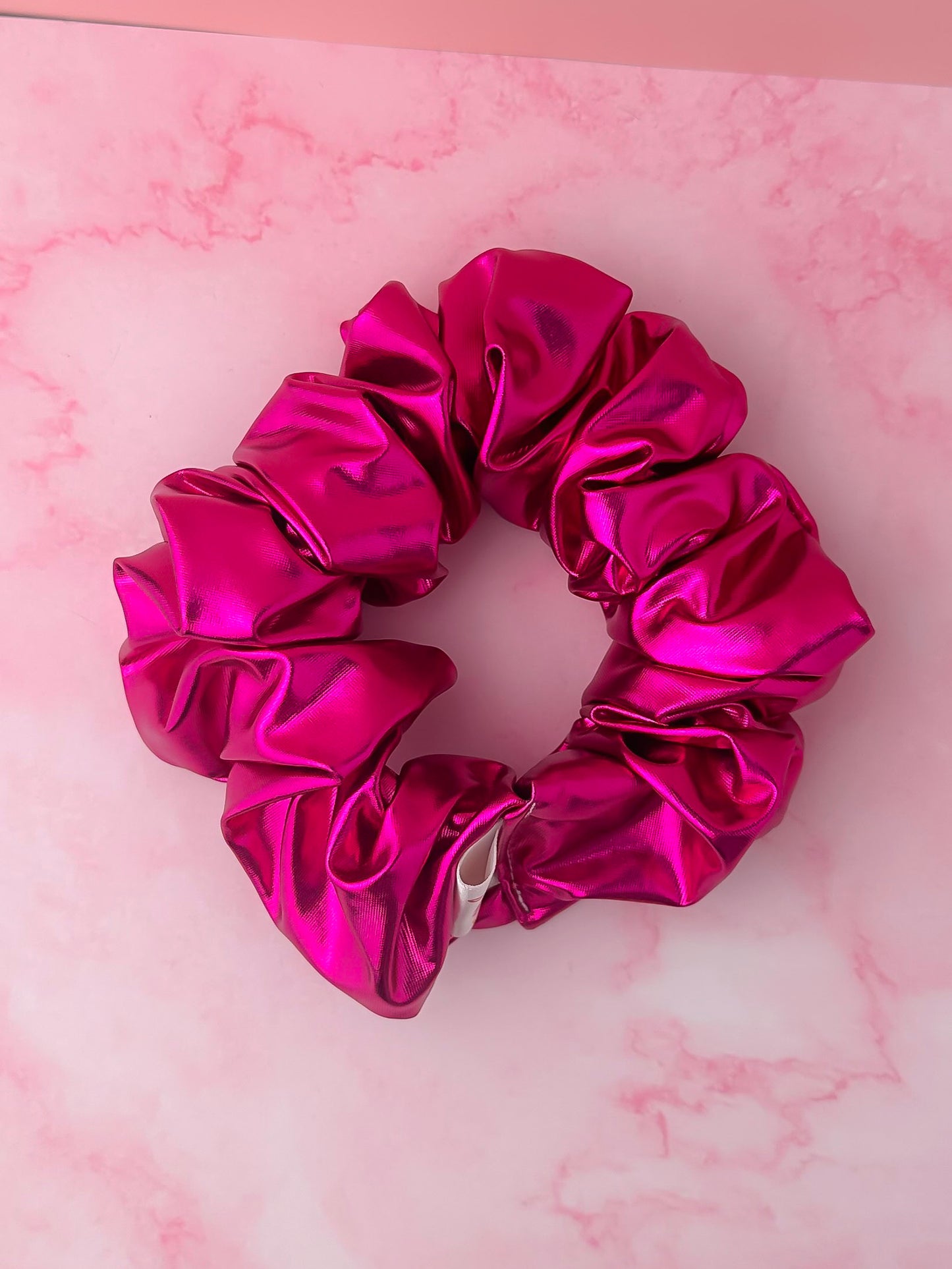 Samantha - Pink Jersey foil XL Scrunchie