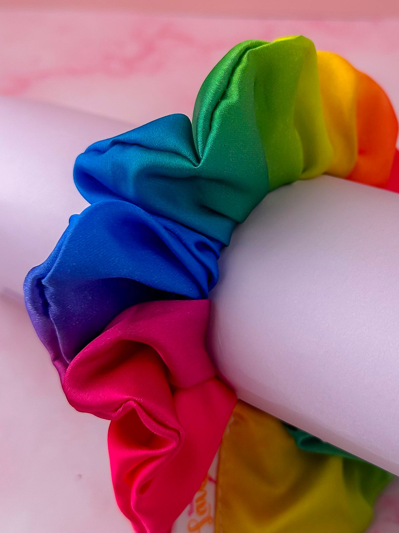 Rainbow - Rainbow Satin classic scrunchie