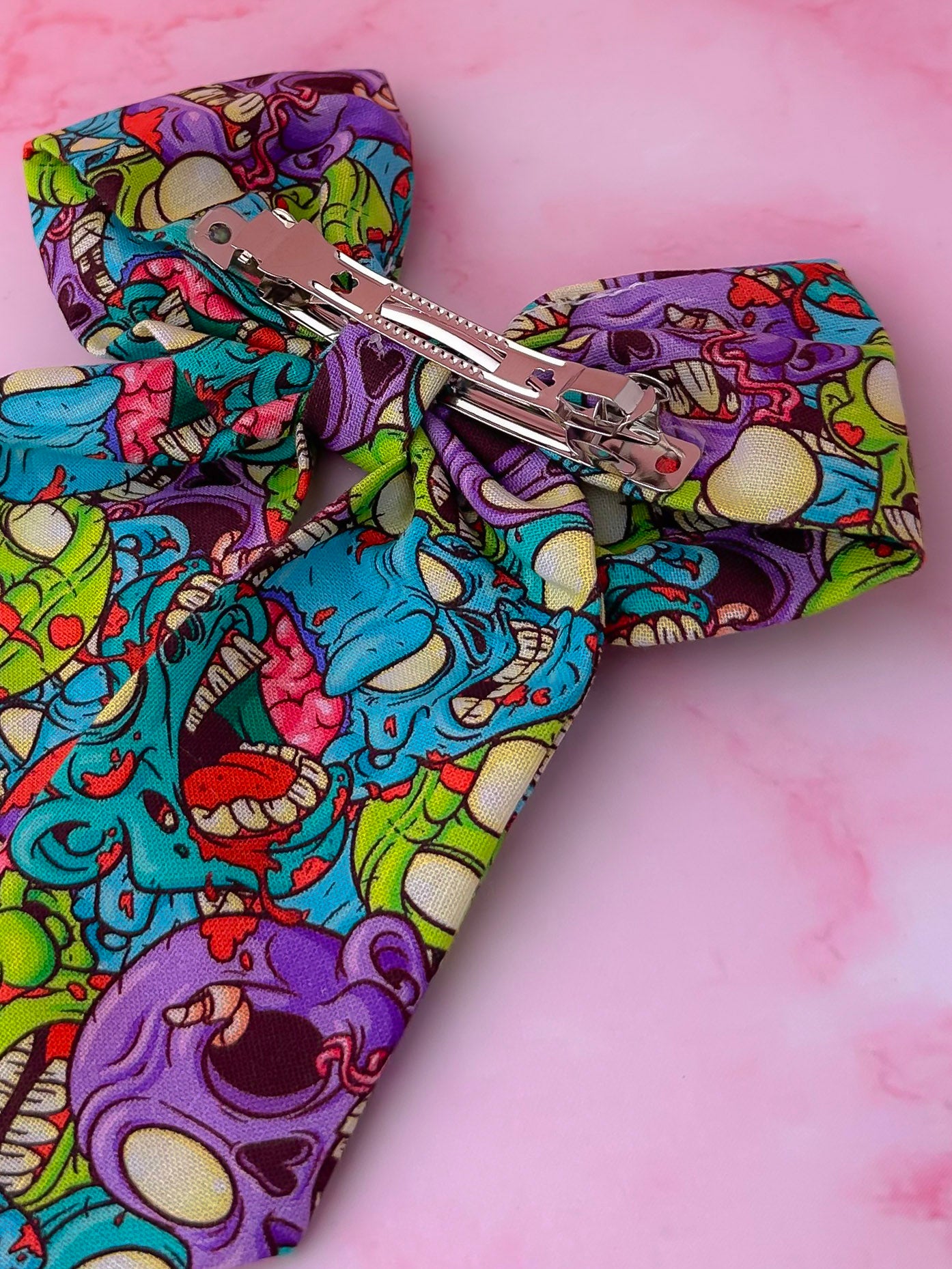 Living Dead -Zombie print long Hair Bow