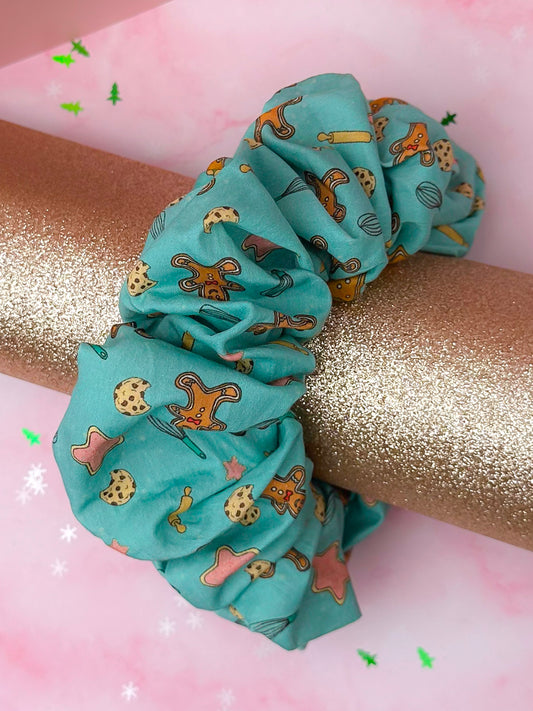 Festive Baking XL Scrunchie | Handmade Hair Accessories UK
