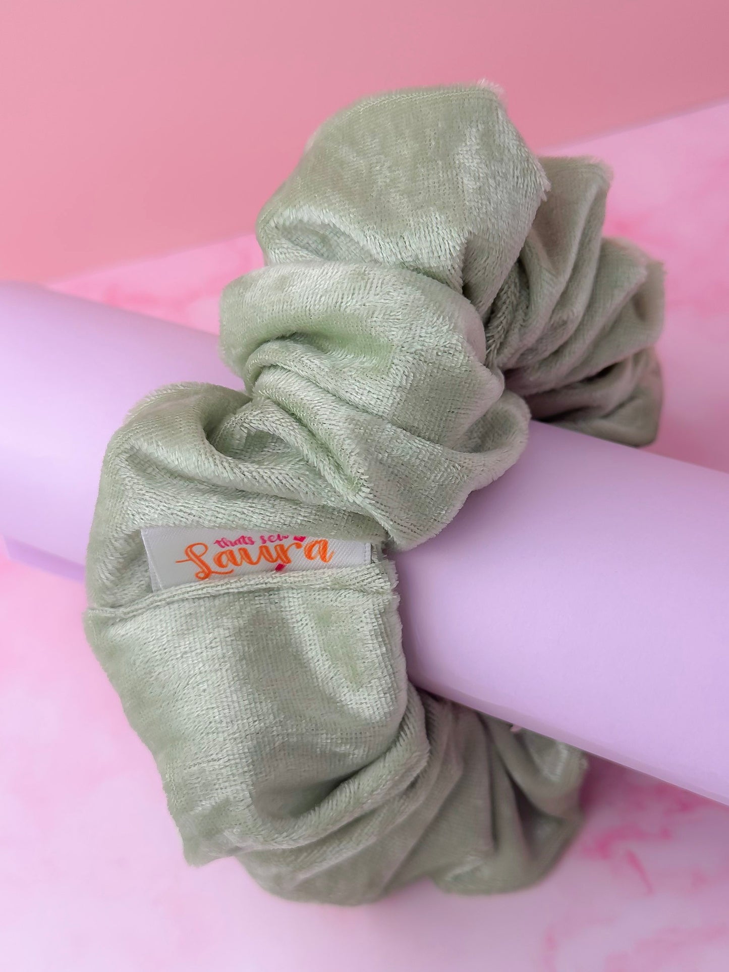 Meadow - Pale Green velvet XL Scrunchie