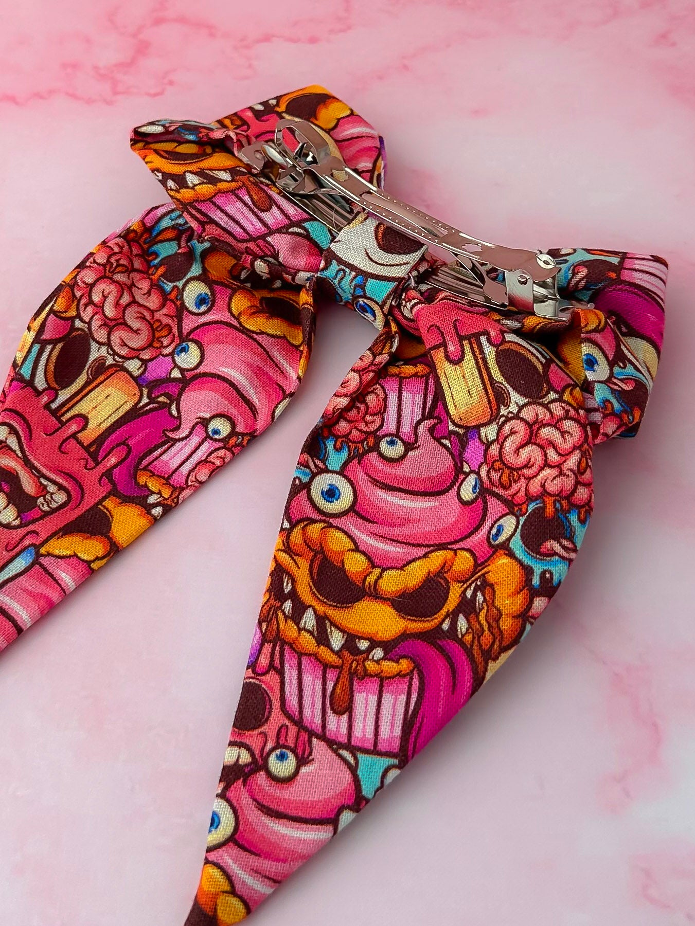 Ice Scream - Zombie print classic Hair Bow