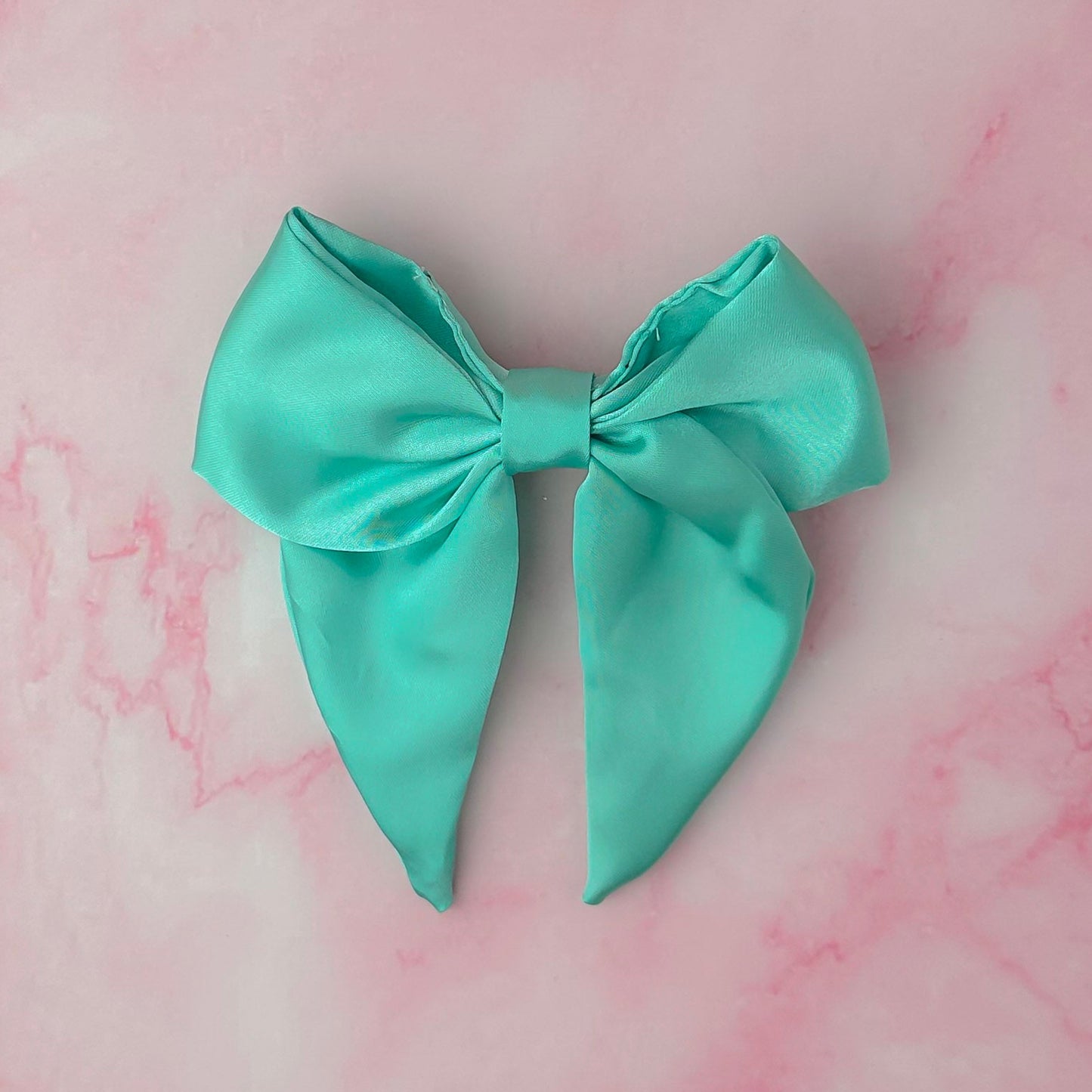 Mint - Mint Satin classic Hair Bow
