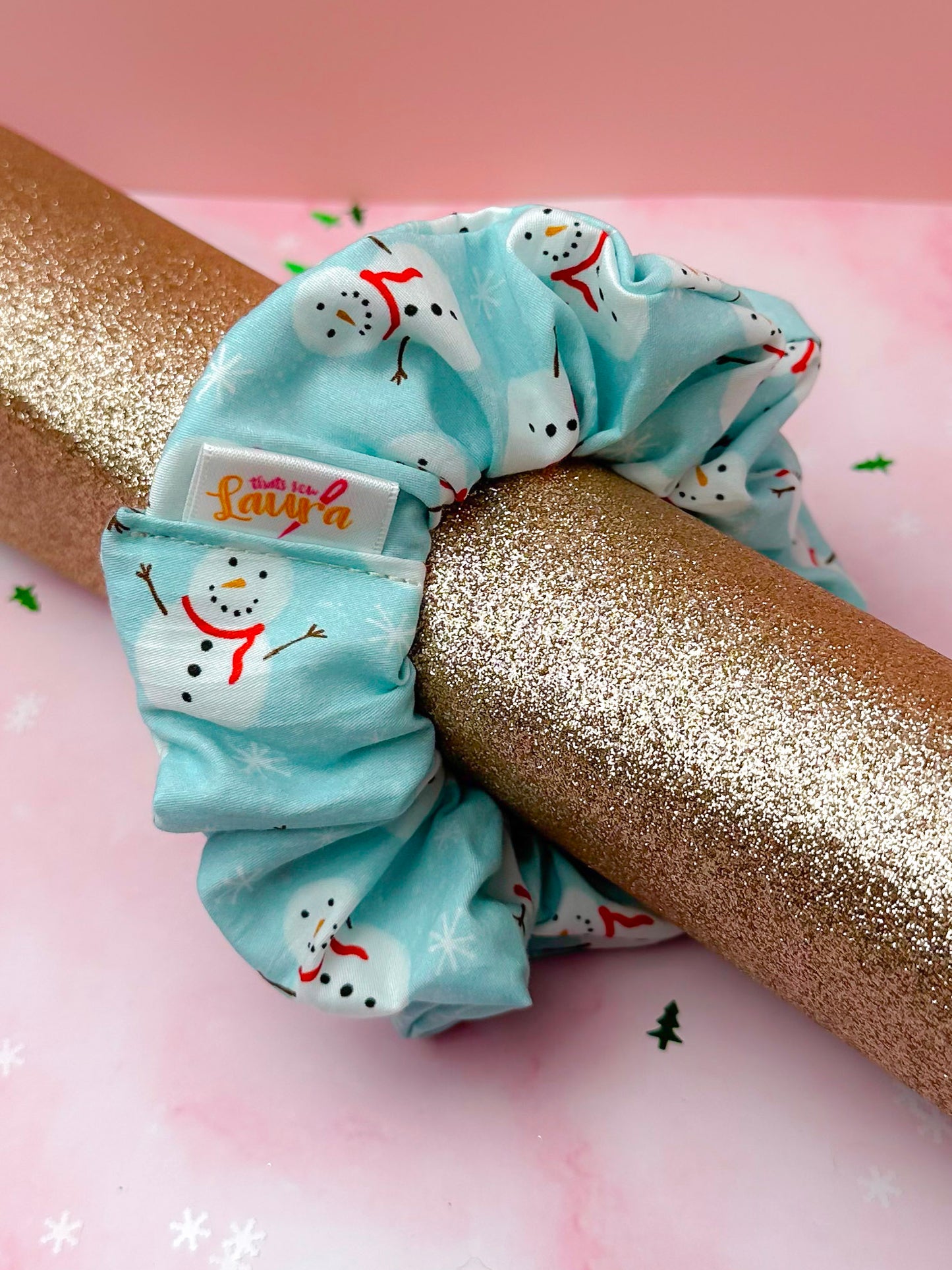 Frosty, Snowman themed Christmas classic scrunchie