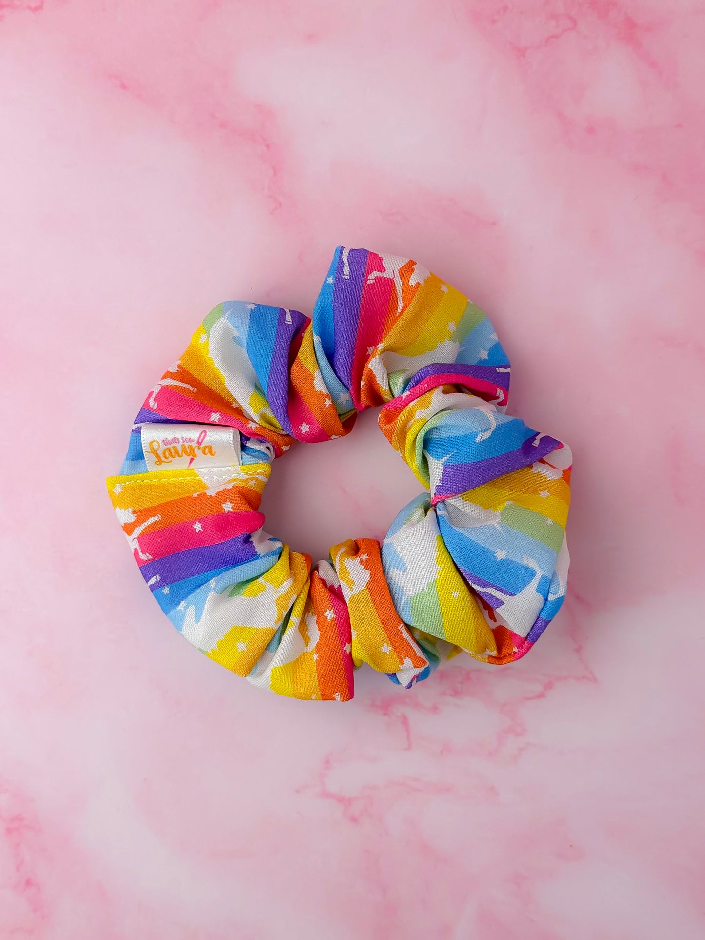 Whimsical Unicorn - Multicoloured Unicorn print classic scrunchie
