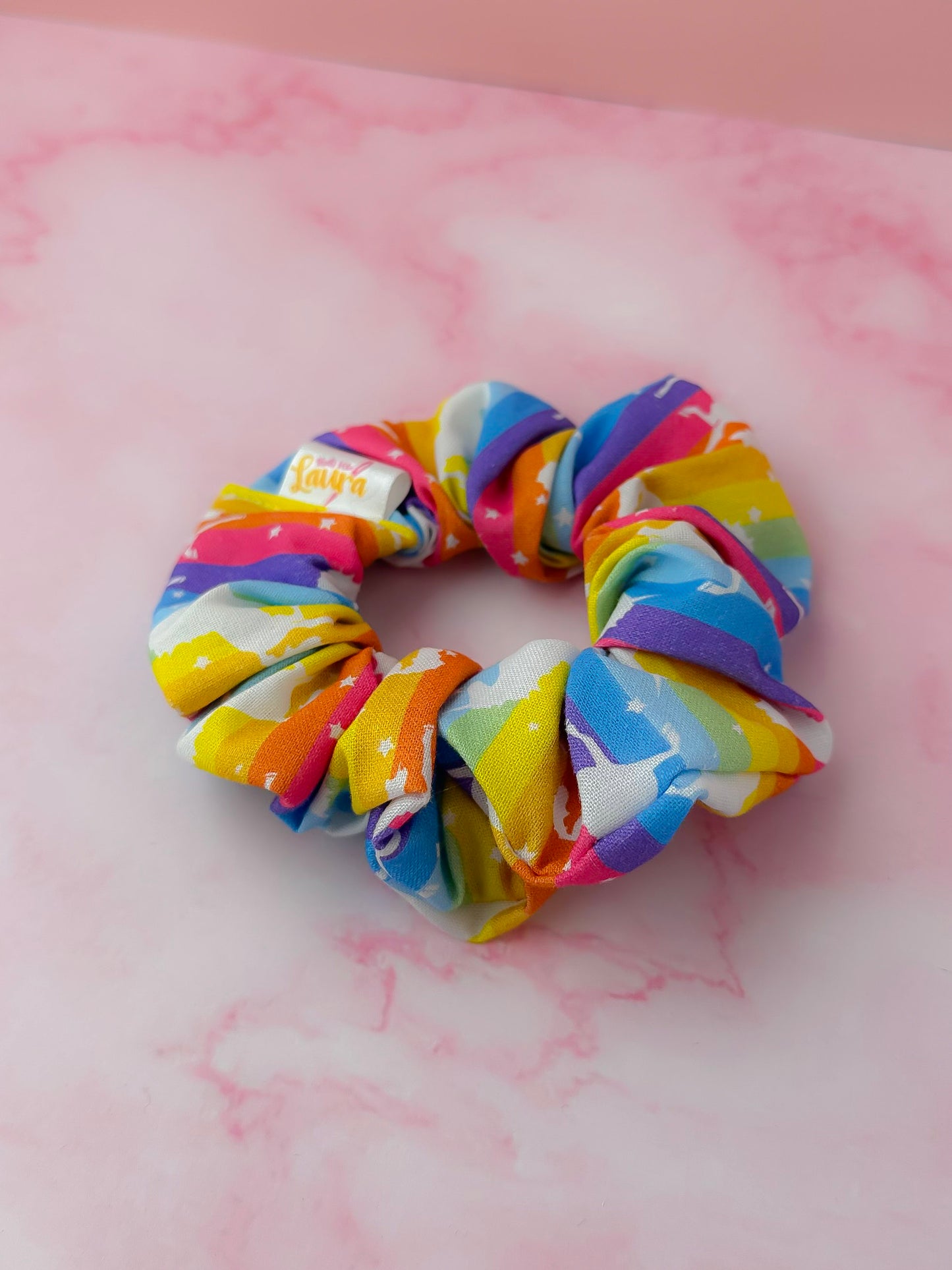 Whimsical Unicorn - Multicoloured Unicorn print classic scrunchie