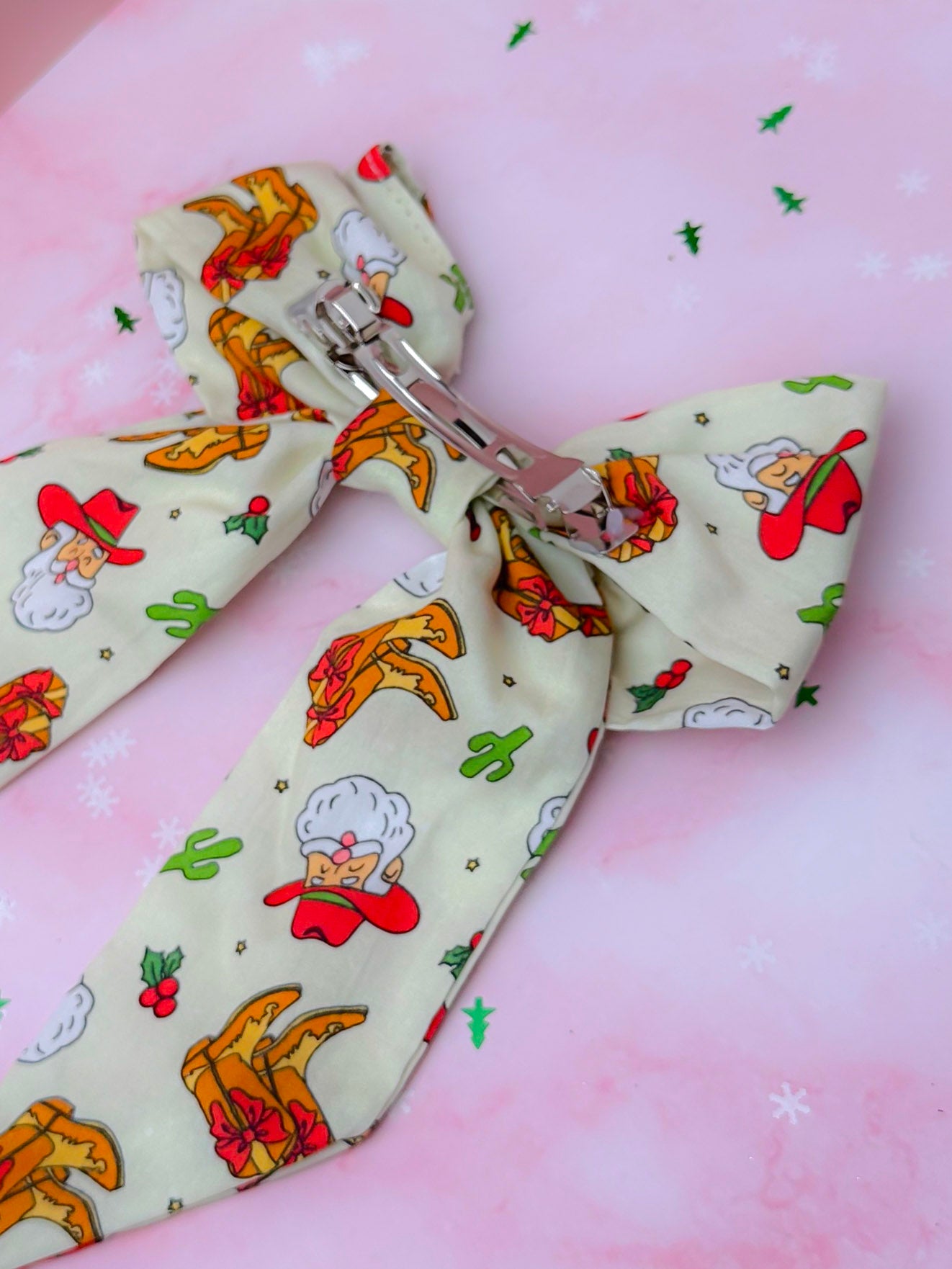 Cowboy Christmas EXCLUSIVE LONG Hair Bow