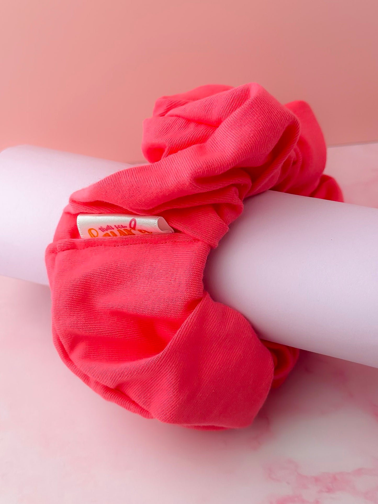 Carrie - Pink Jersey XL Scrunchie