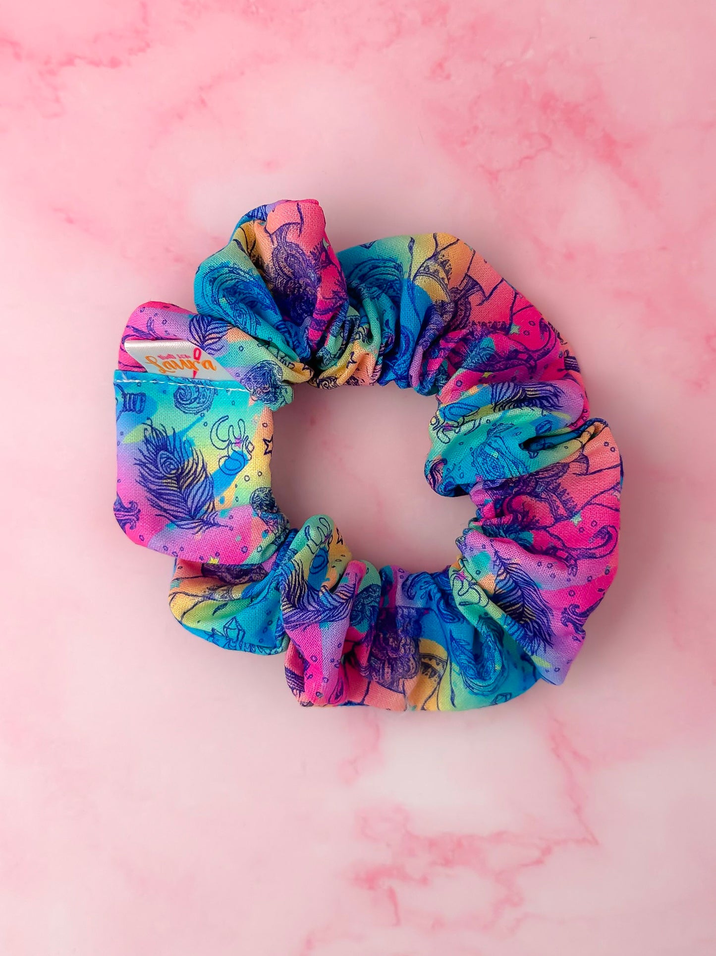 Chakra - Colourful spiritual print classic scrunchie