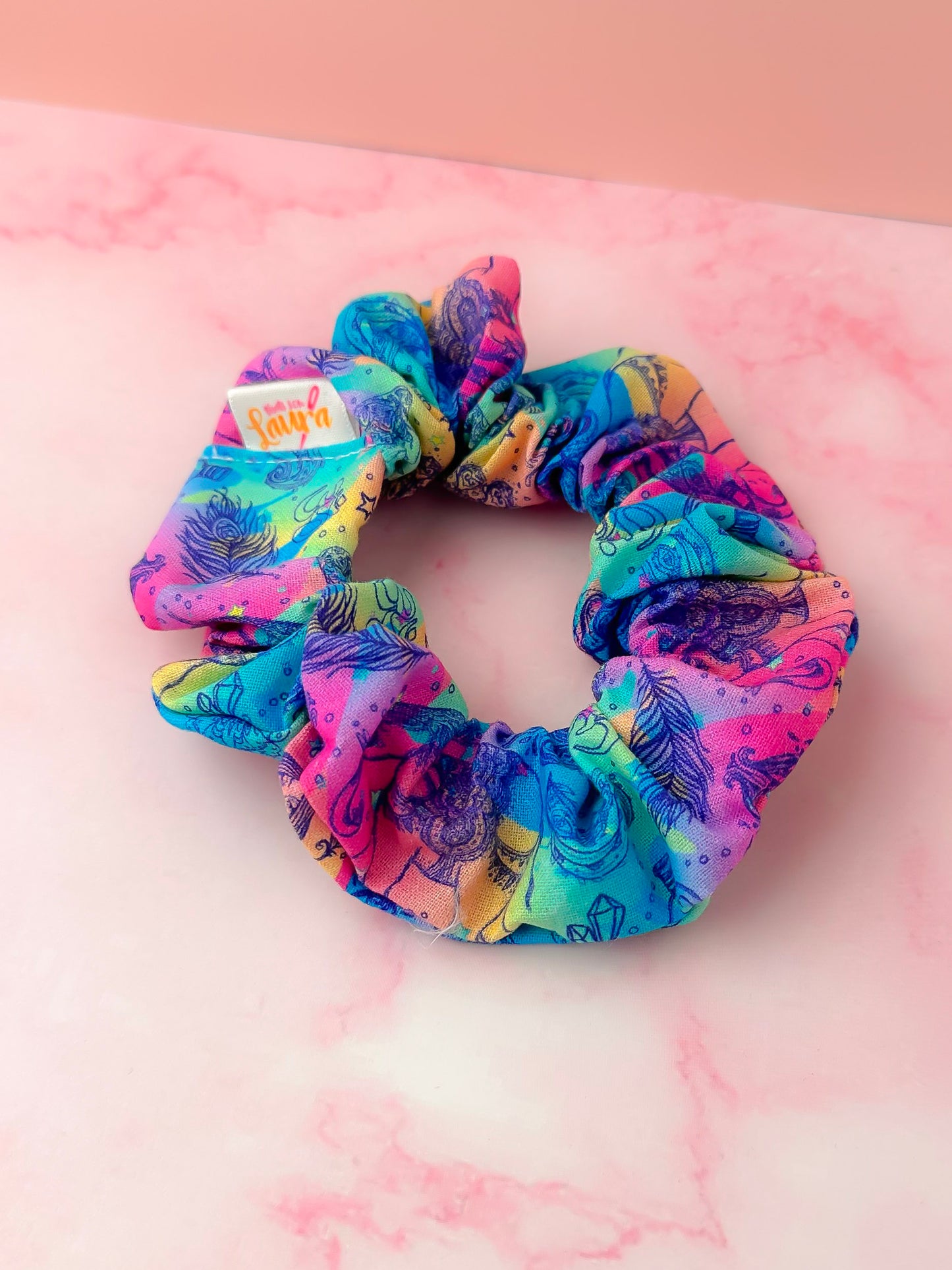 Chakra - Colourful spiritual print classic scrunchie