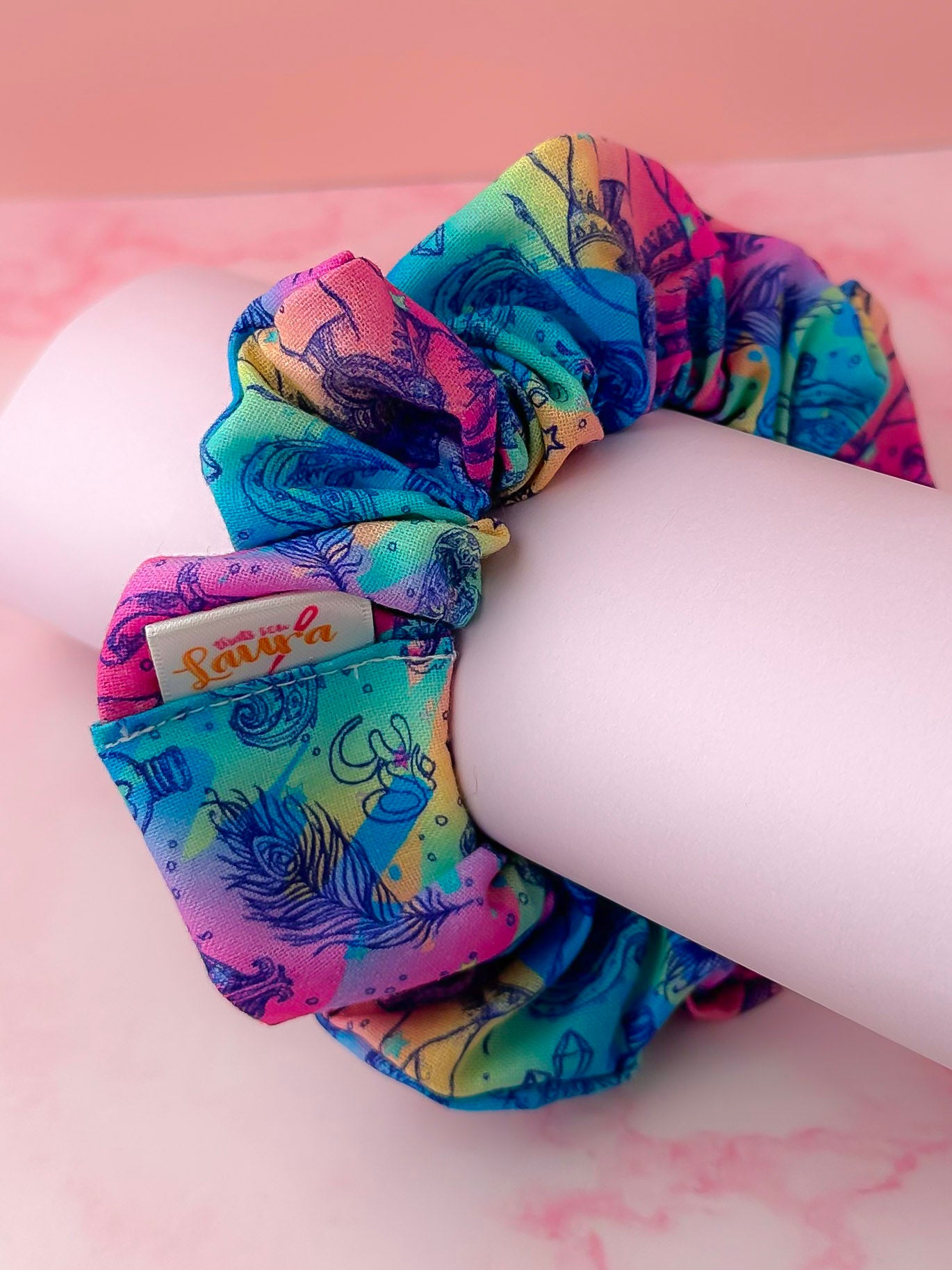 Chakra - Colourful spiritual print classic scrunchie
