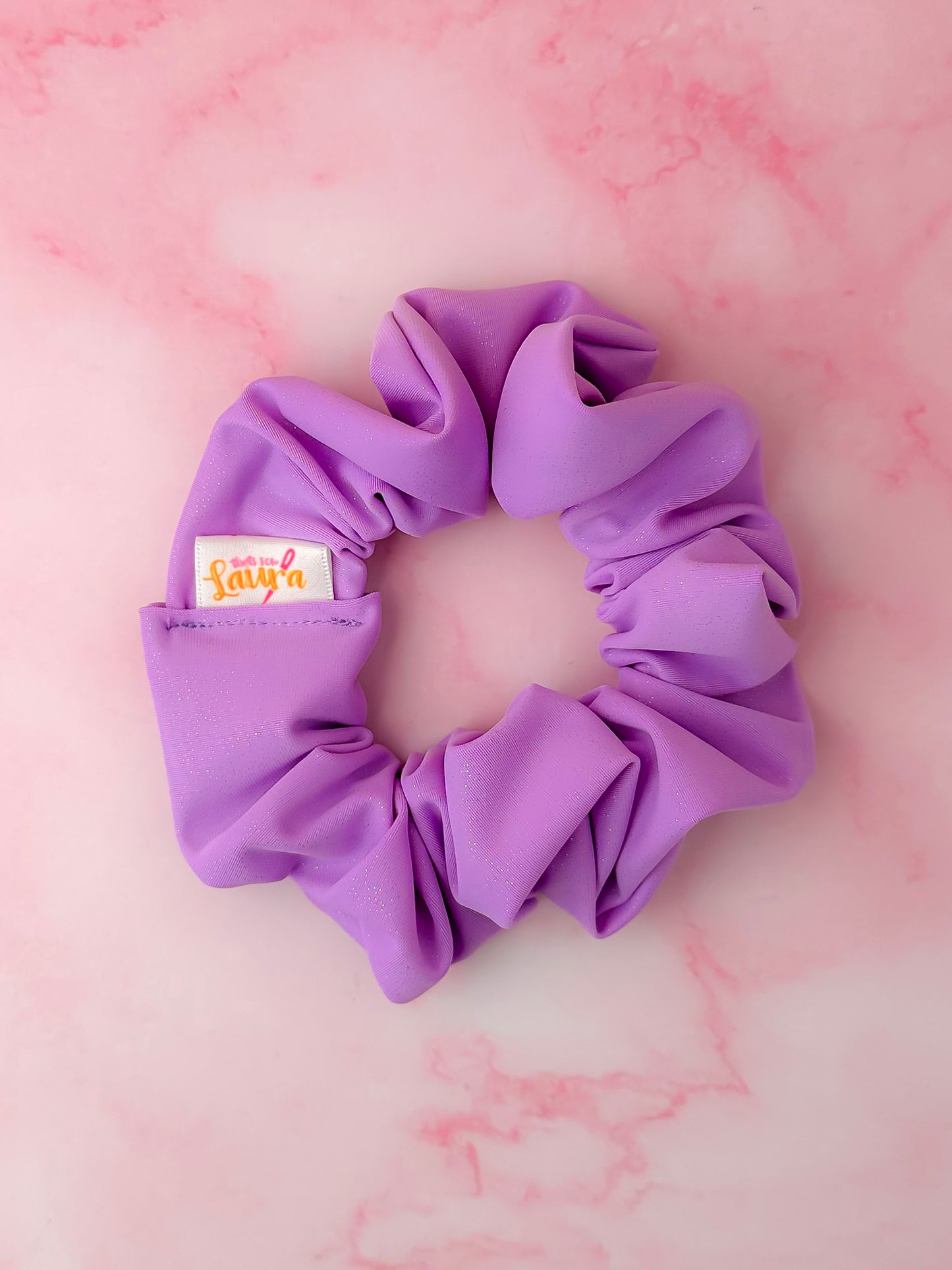 Lila - Purple glitter gym & swim classic scrunchie