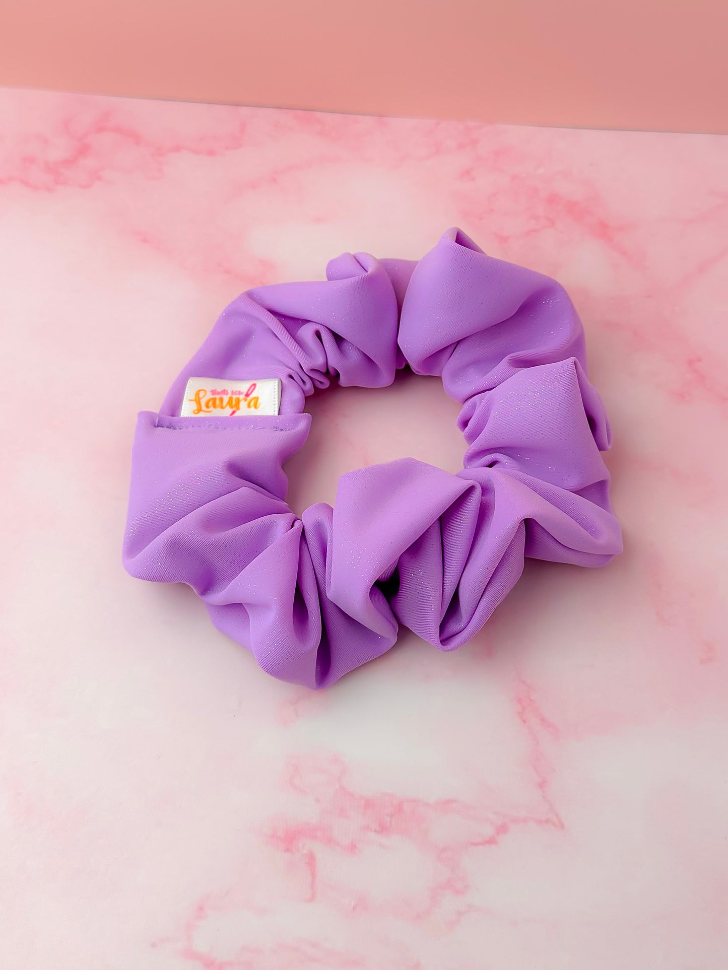 Lila - Purple glitter gym & swim classic scrunchie