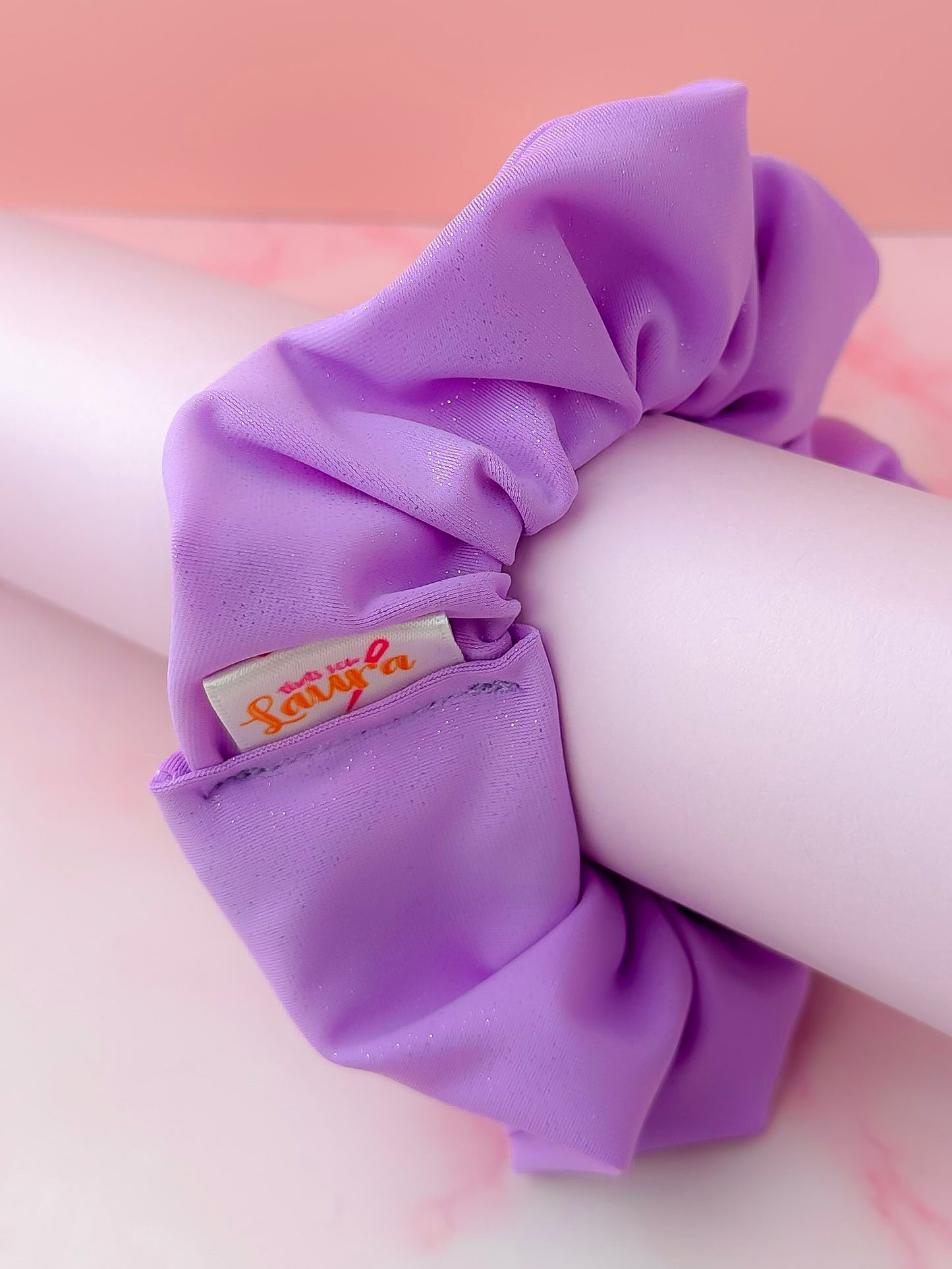 Lila - Purple glitter gym & swim classic scrunchie
