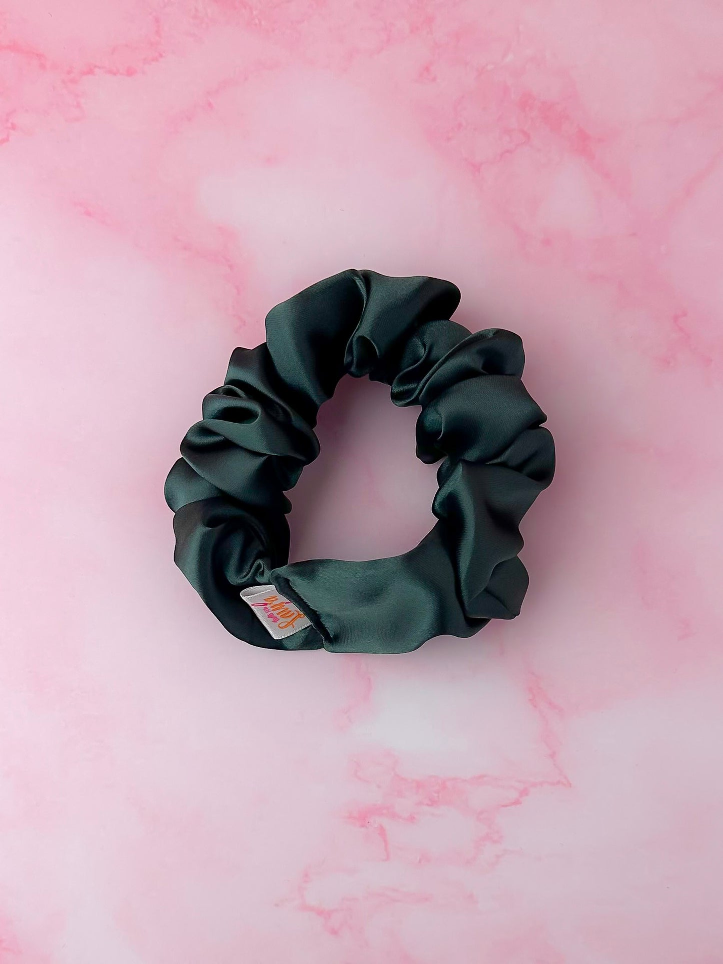 Bottle - Bottle Green satin wide scrunchie
