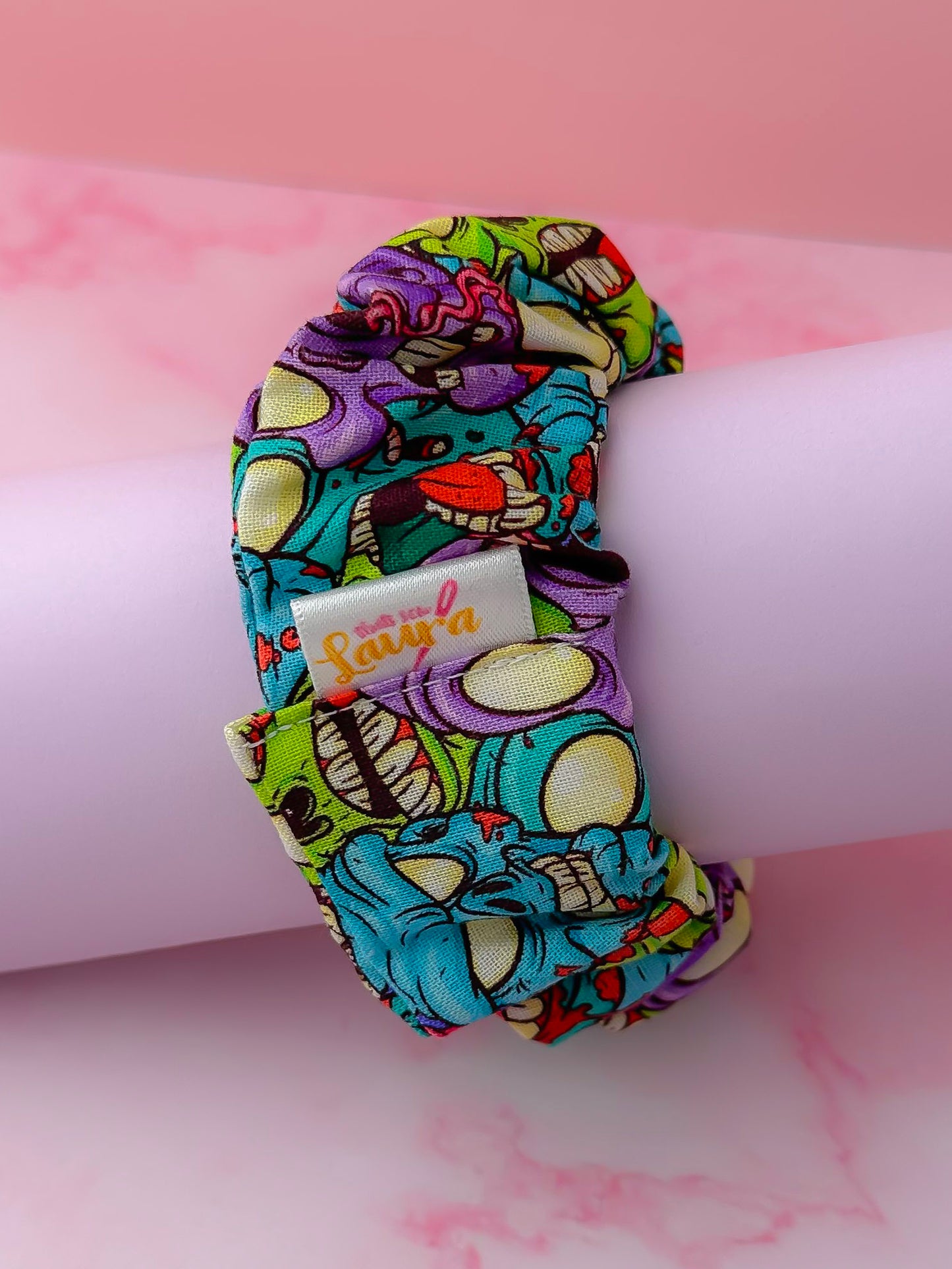 Living Dead - Zombie print wide scrunchie