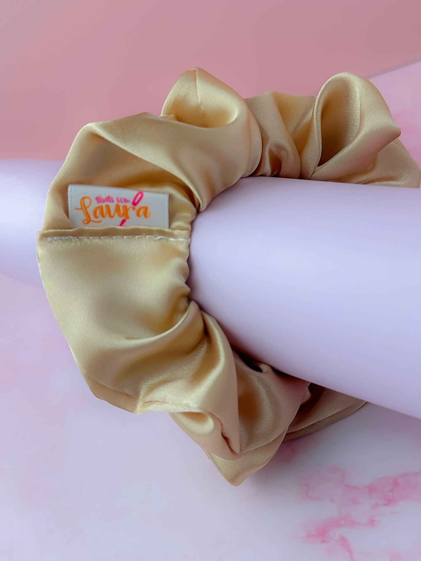 Golden - Gold satin classic scrunchie