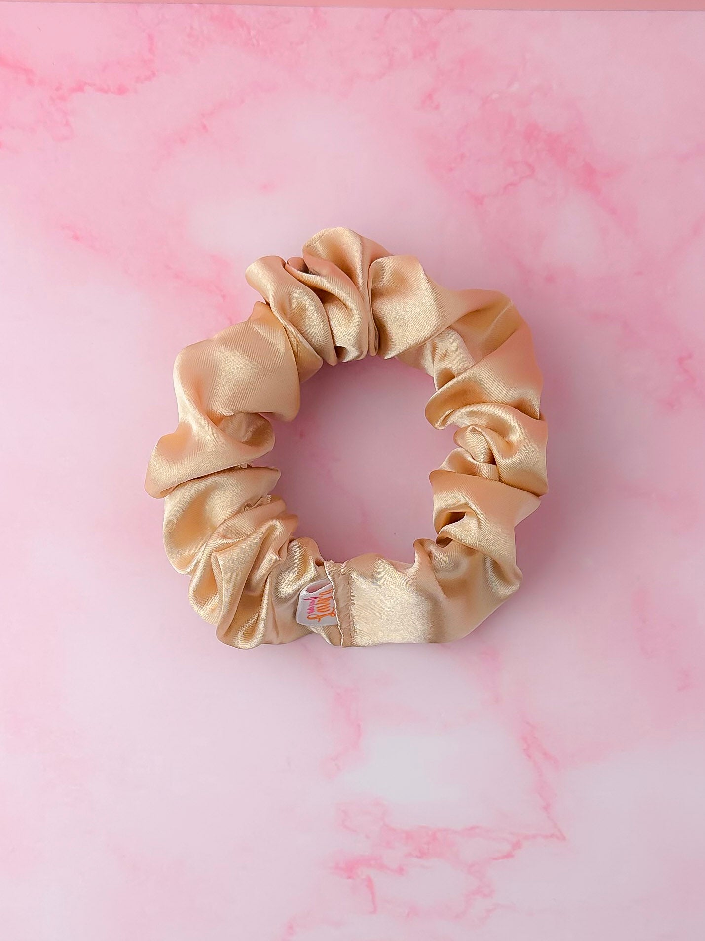 Golden - Gold satin wide scrunchie