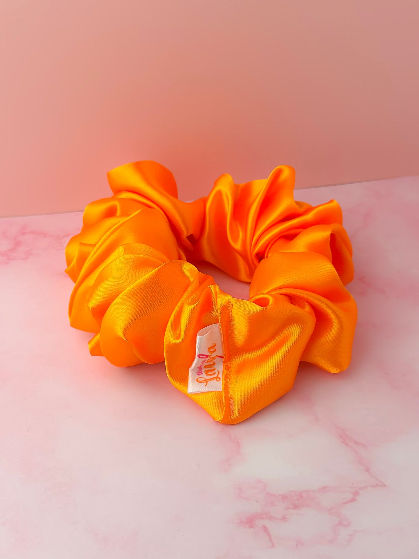 Pumpkin - Orange Satin XL Scrunchie