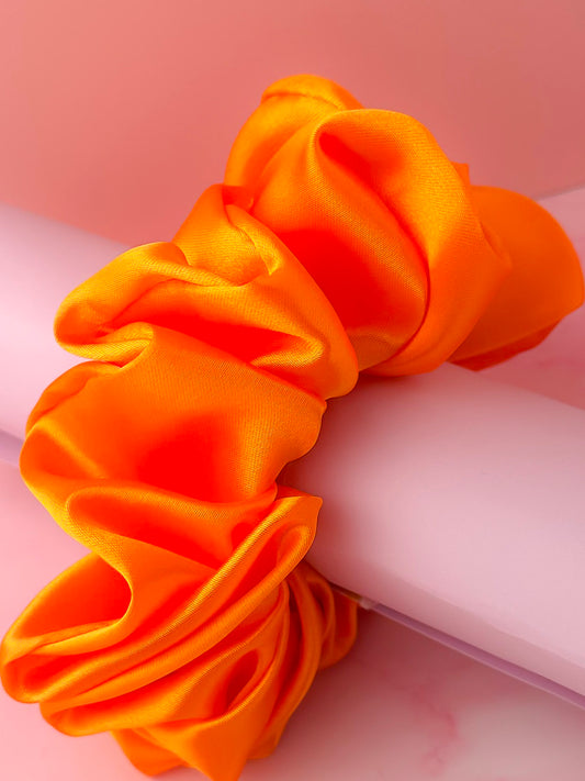 Pumpkin - Orange Satin XL Scrunchie