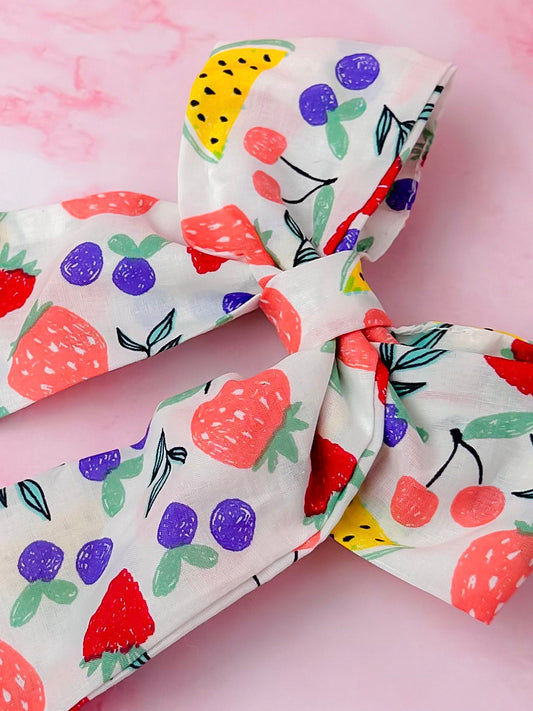 Tutti Fruitti - Fruit cotton Hair Bow