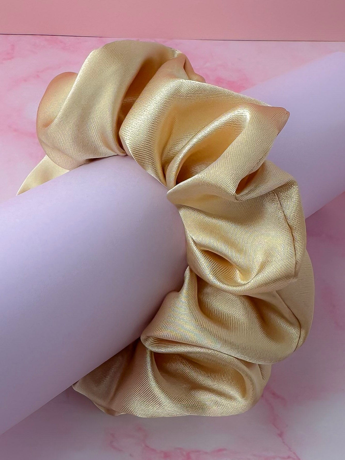 Golden - Gold satin classic scrunchie