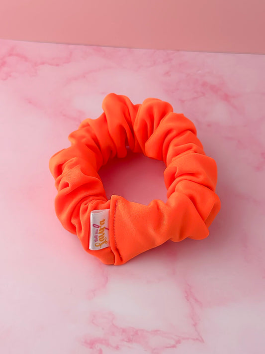 Clementine - Bright Orange gym & swim wide scrunchie