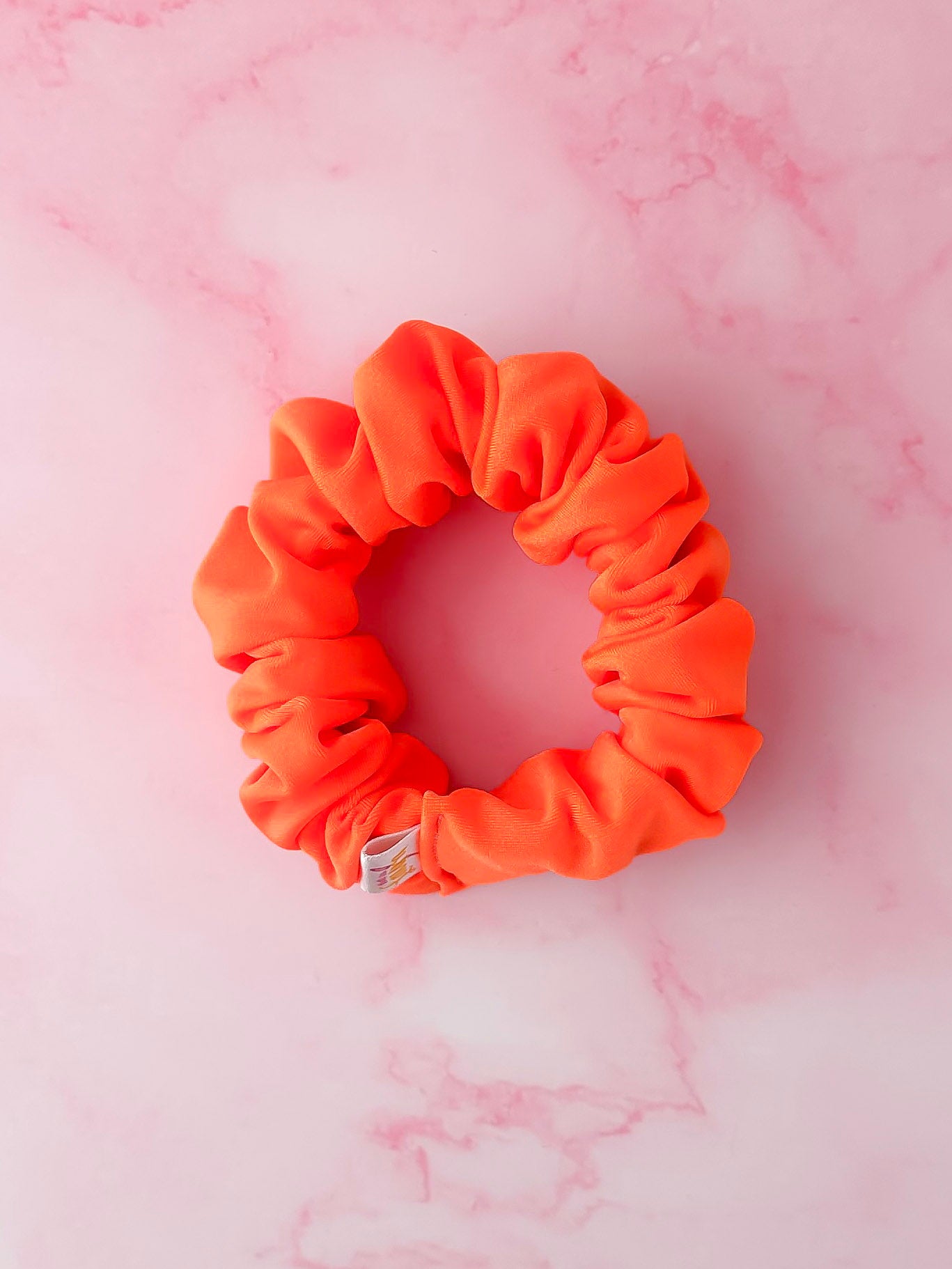 Clementine - Bright Orange gym & swim wide scrunchie