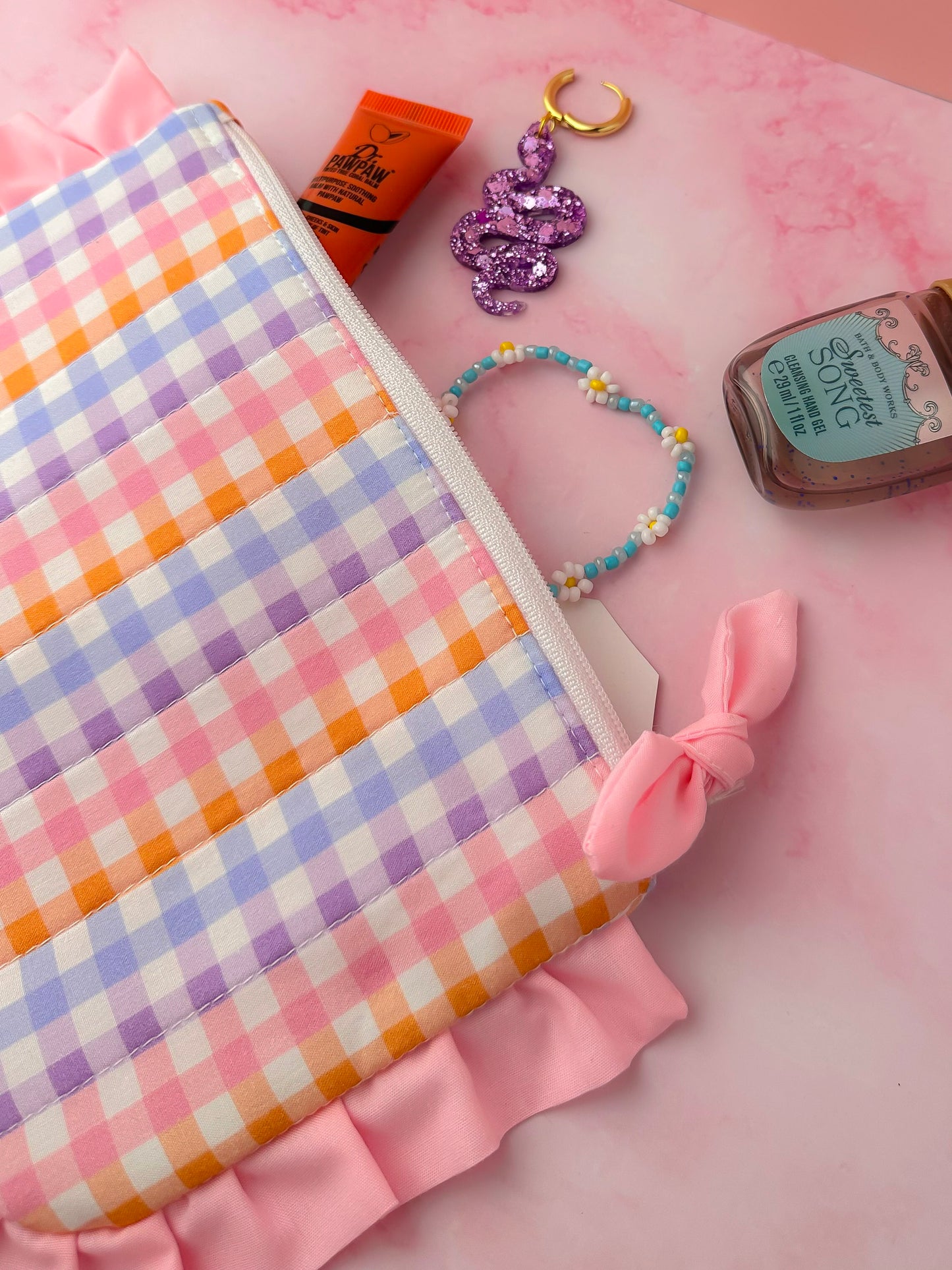 Jess -  Zipper Pouch | Handmade Makeup & Accessory Bag