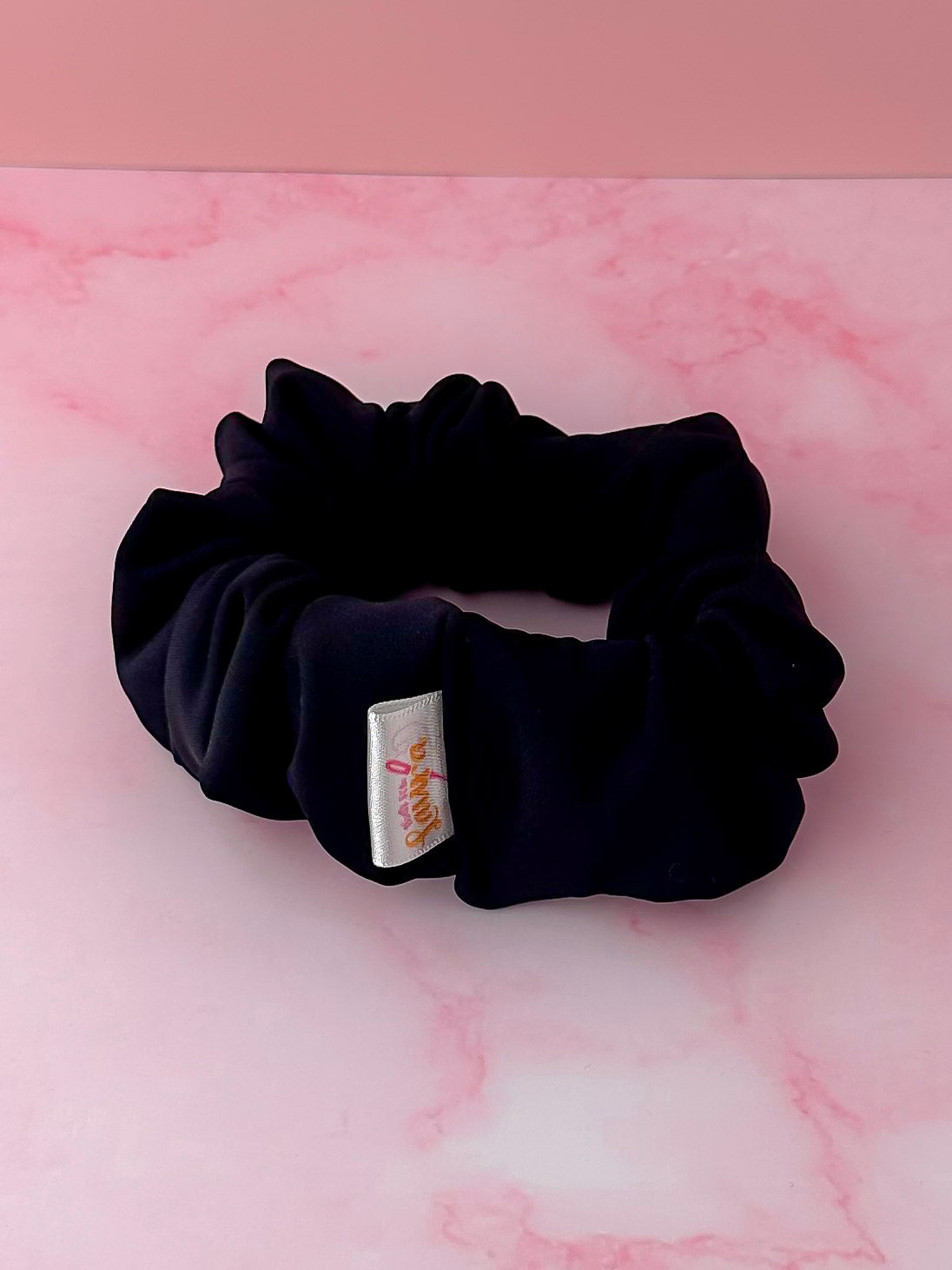 Classic Black - Black gym & swim wide scrunchie
