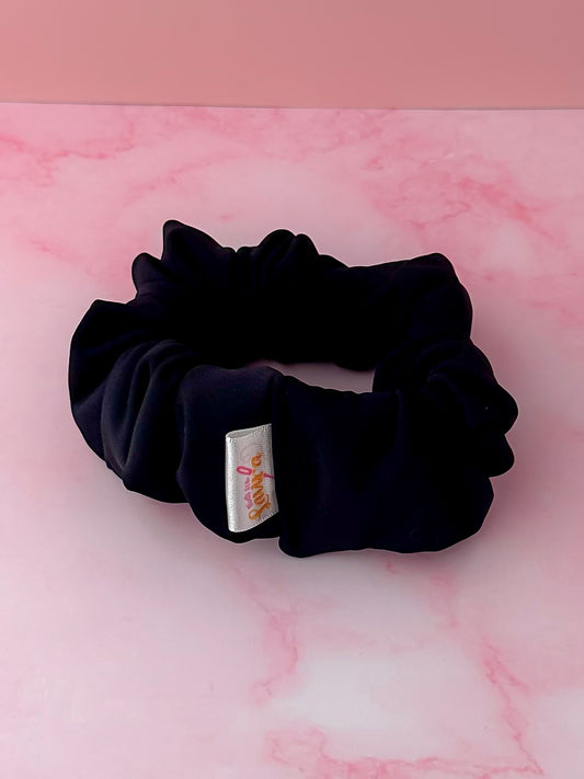 Classic Black - Black gym & swim wide scrunchie