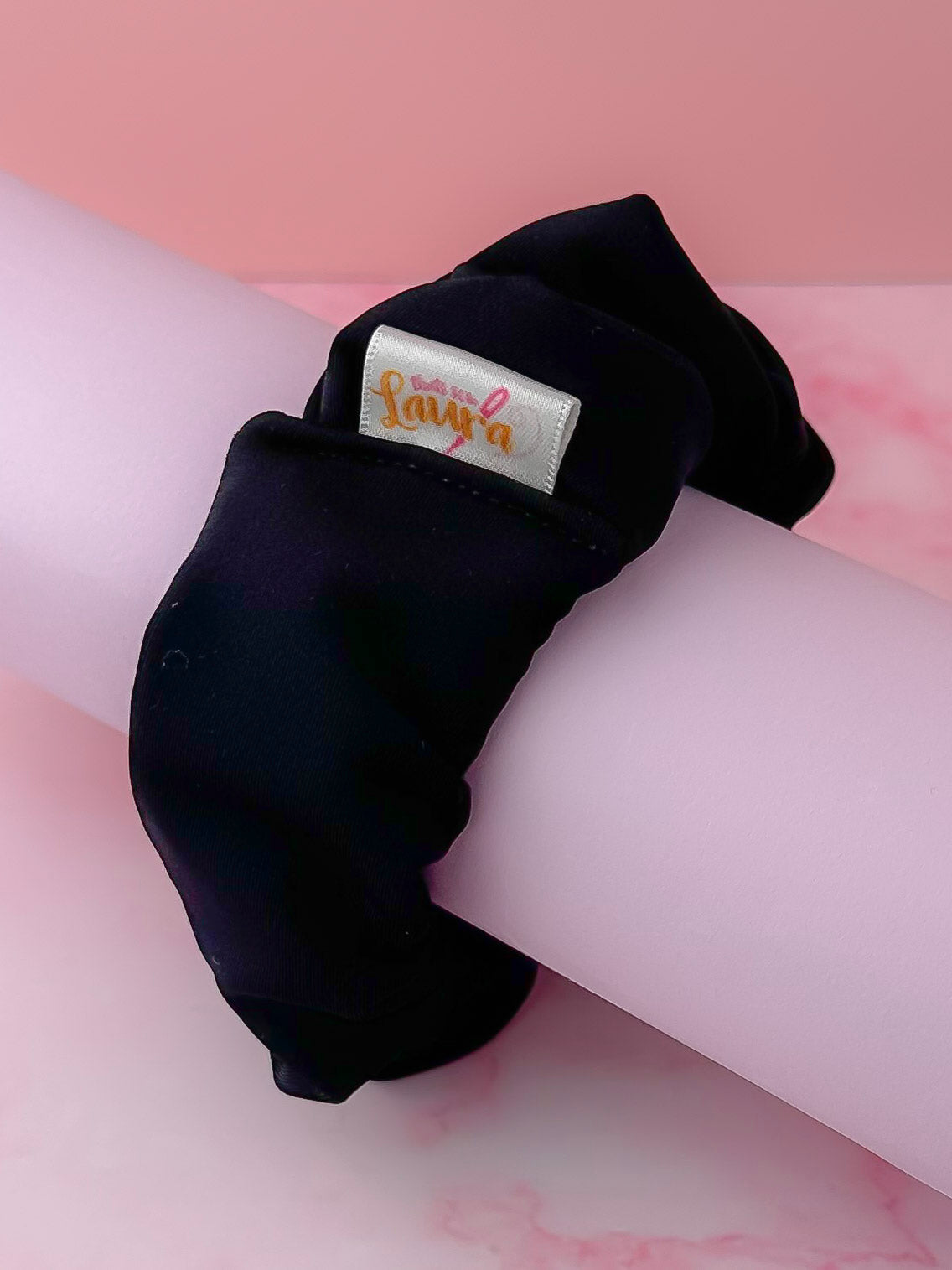 Classic Black - Black gym & swim wide scrunchie