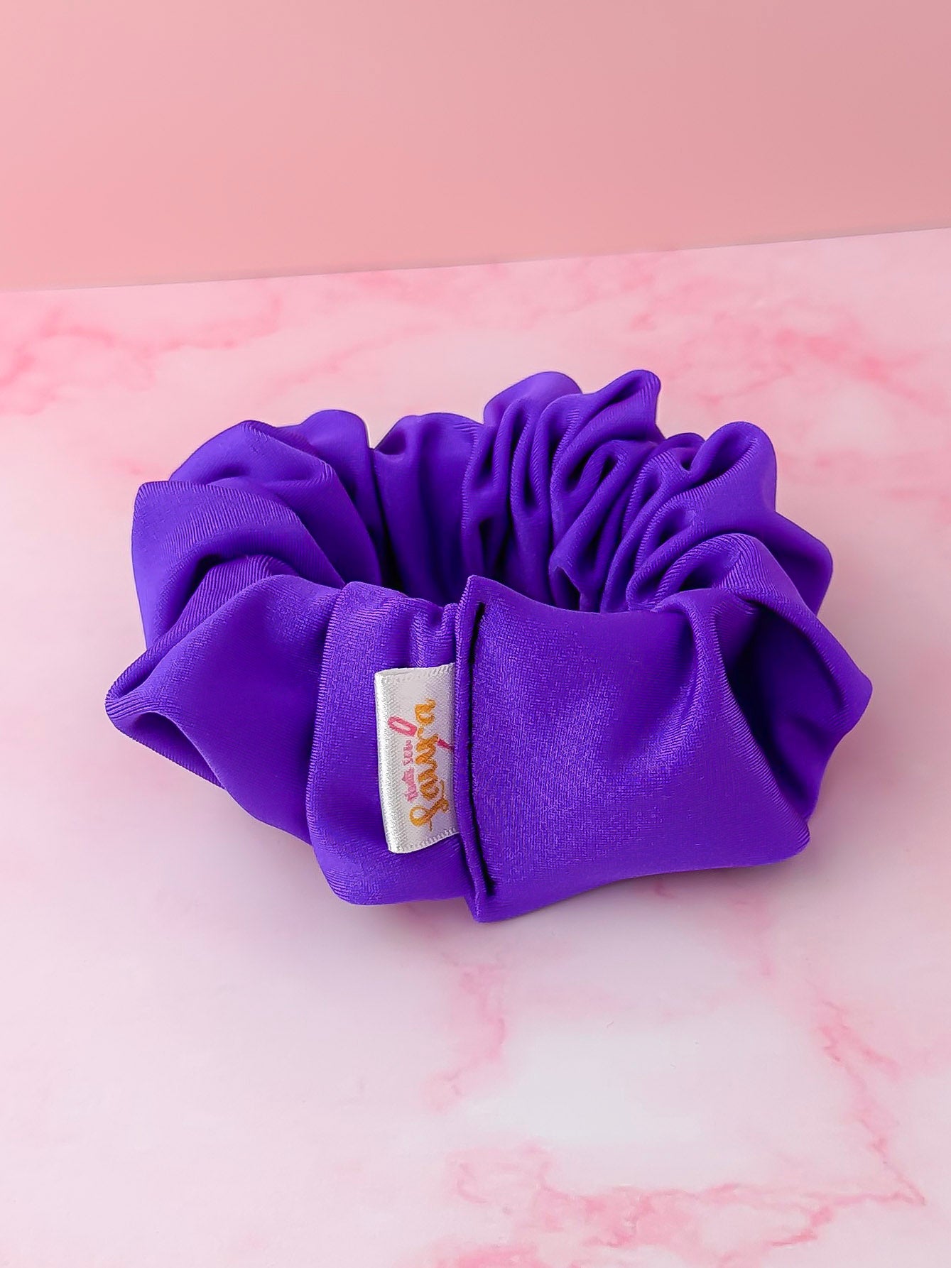 Indigo - Purple gym & swim wide scrunchie