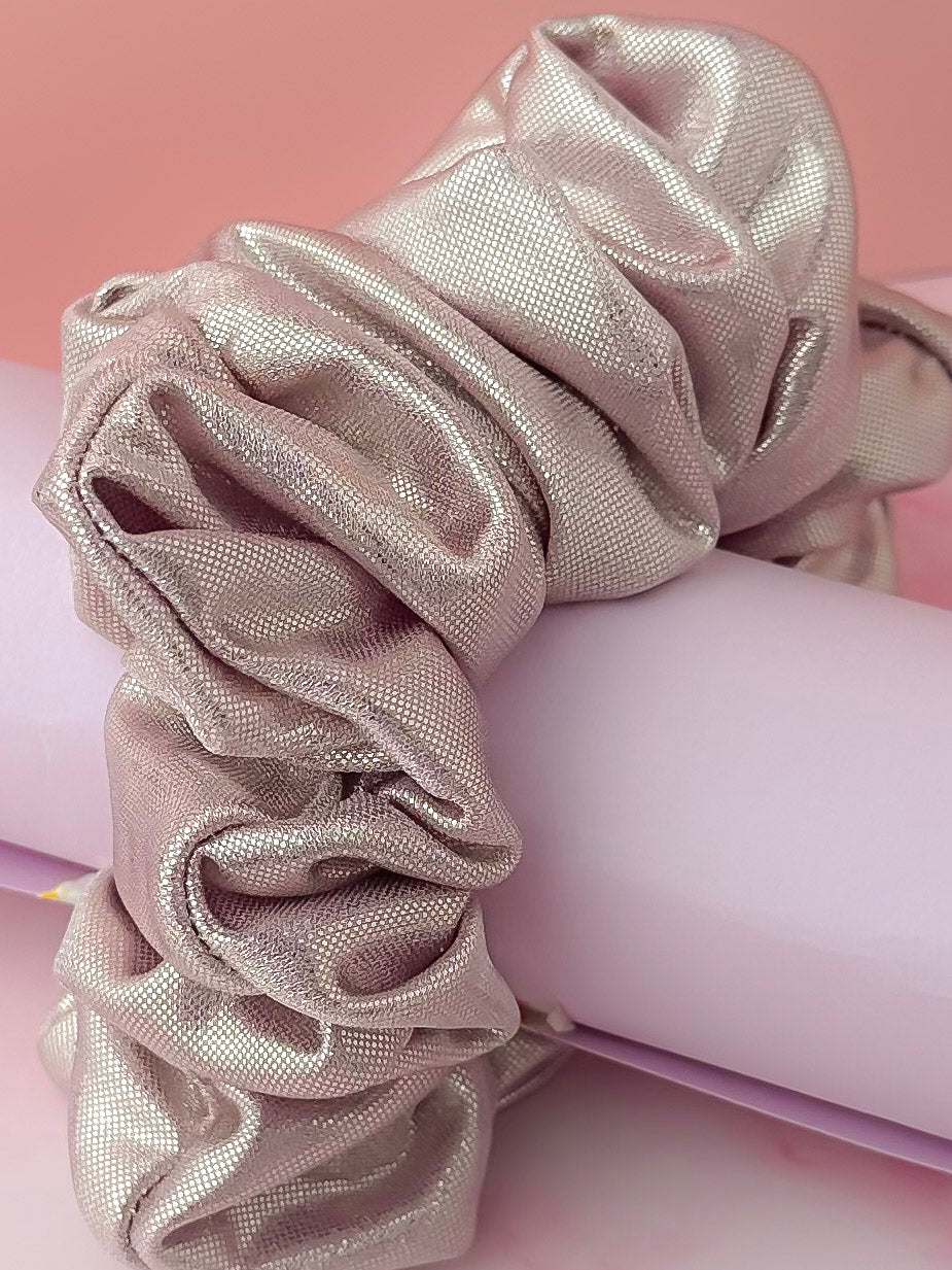 Shimmer - Pink dance fabric XL Scrunchie