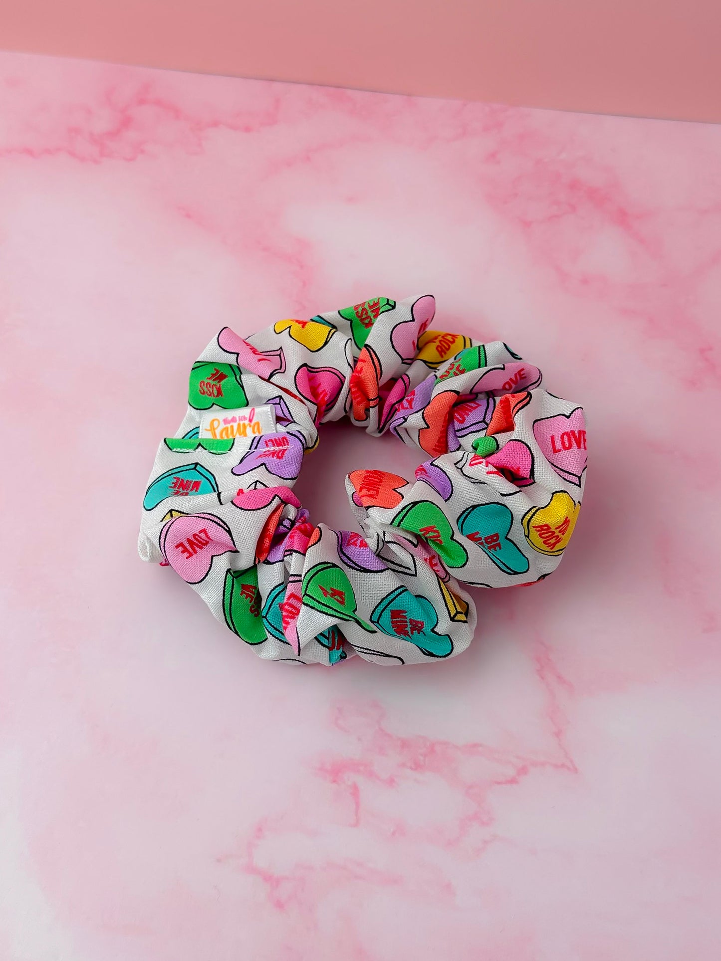 Love Heart - Love heart print classic scrunchie