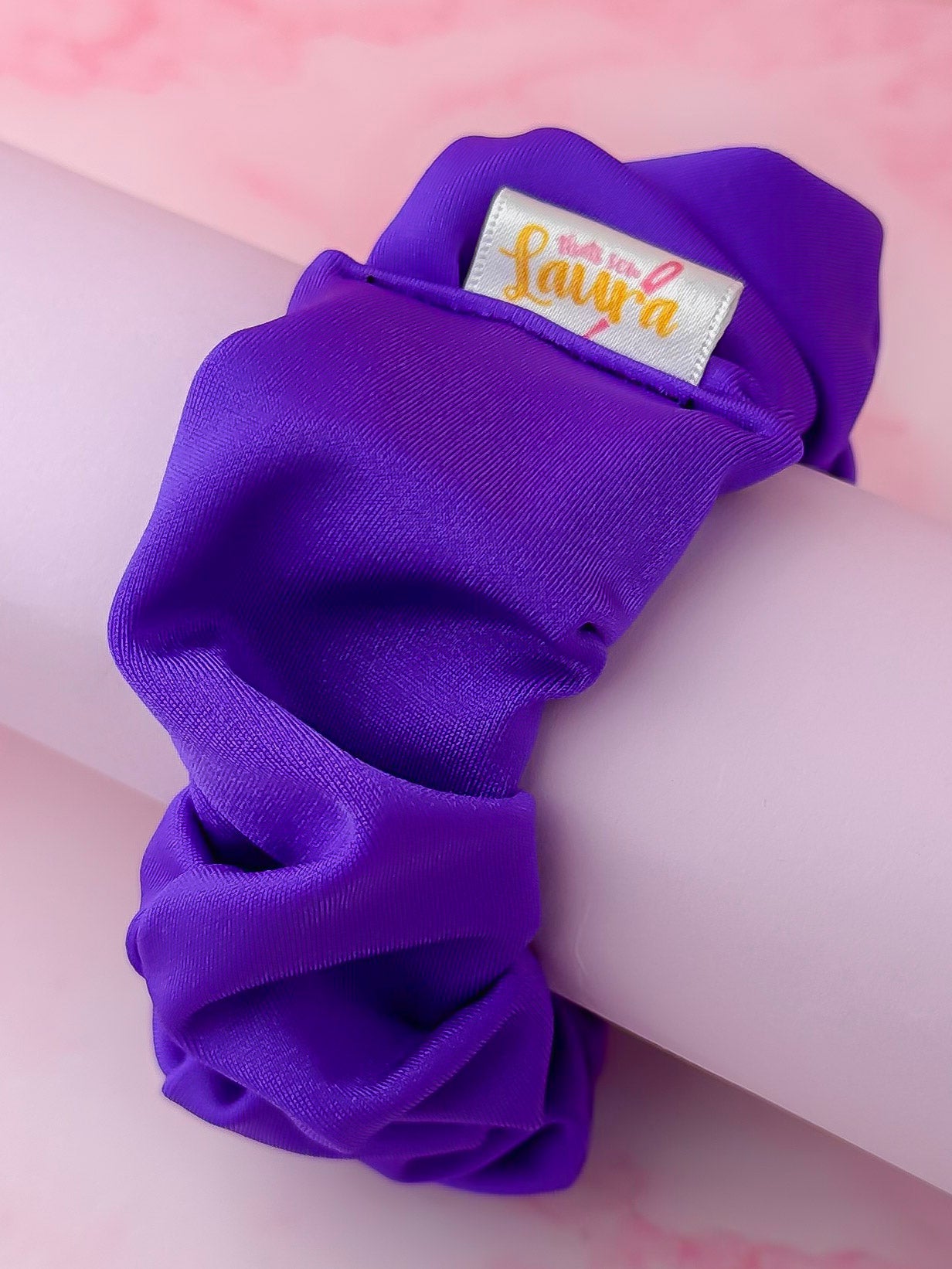 Indigo - Purple gym & swim wide scrunchie