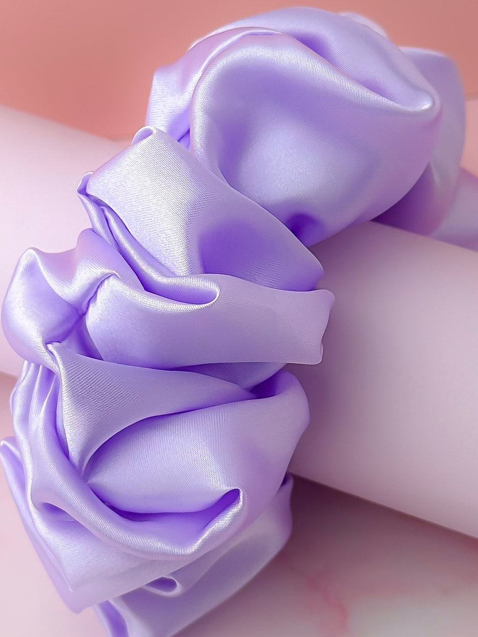 Lilac - Lilac Satin XL Scrunchie