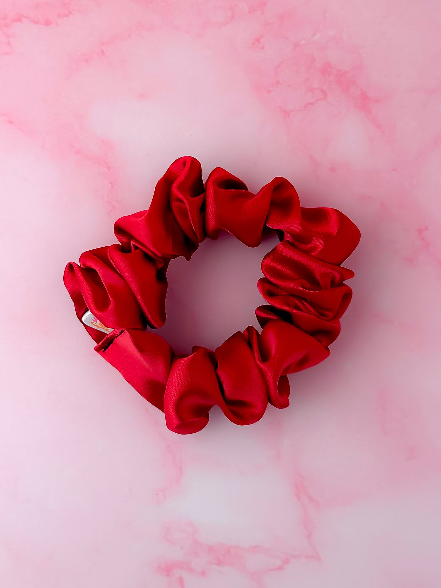 Regal - Deep Red satin wide scrunchie