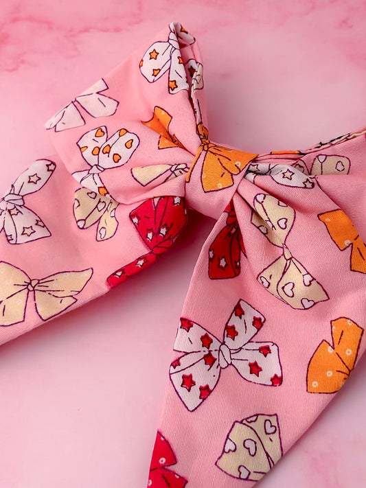 Mad about Bows - Bow print classic Hair Bow