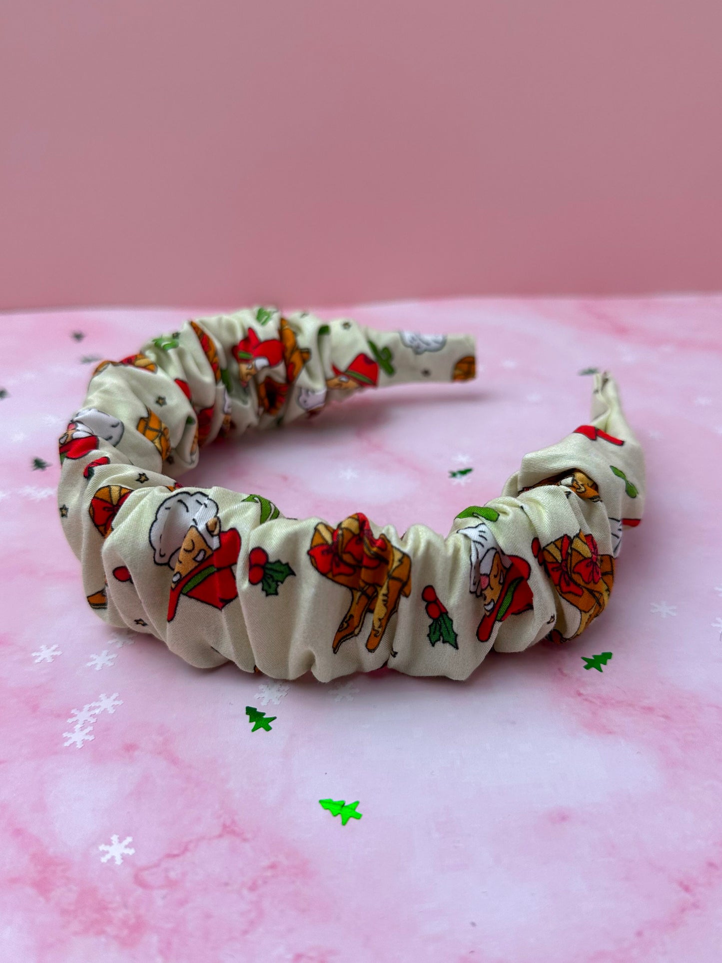 Cowboy Christmas EXCLUSIVE Scrunchie Headband | Handmade Hair Accessories UK