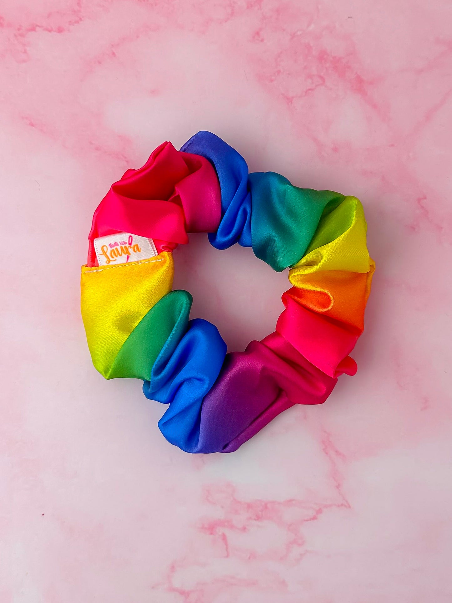Rainbow - Rainbow Satin classic scrunchie