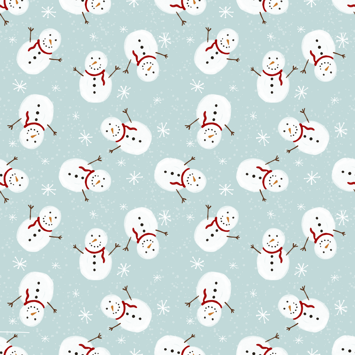 Frosty - NEW SATIN snowman themed Christmas fabric