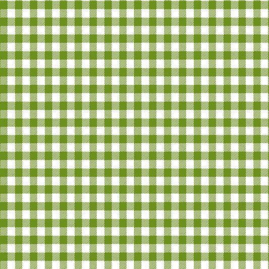 Gingham Blues and greens