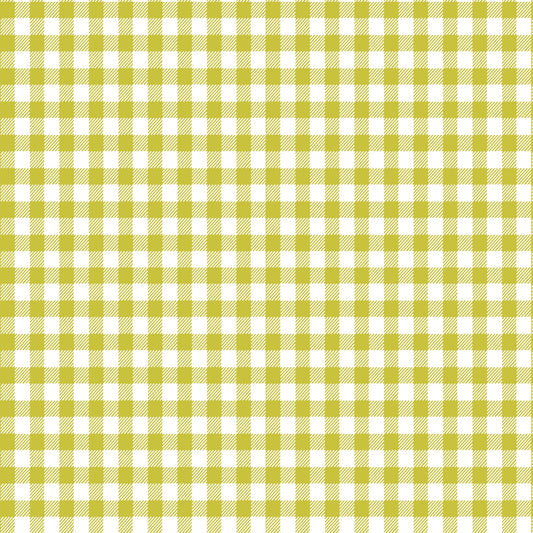 Gingham Blues and greens