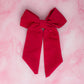 Cherri - Pink Needlecord Hair Bow