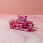 Bloom pink and purple medium Hair Claw Clip – Comfortable, Everyday Hold