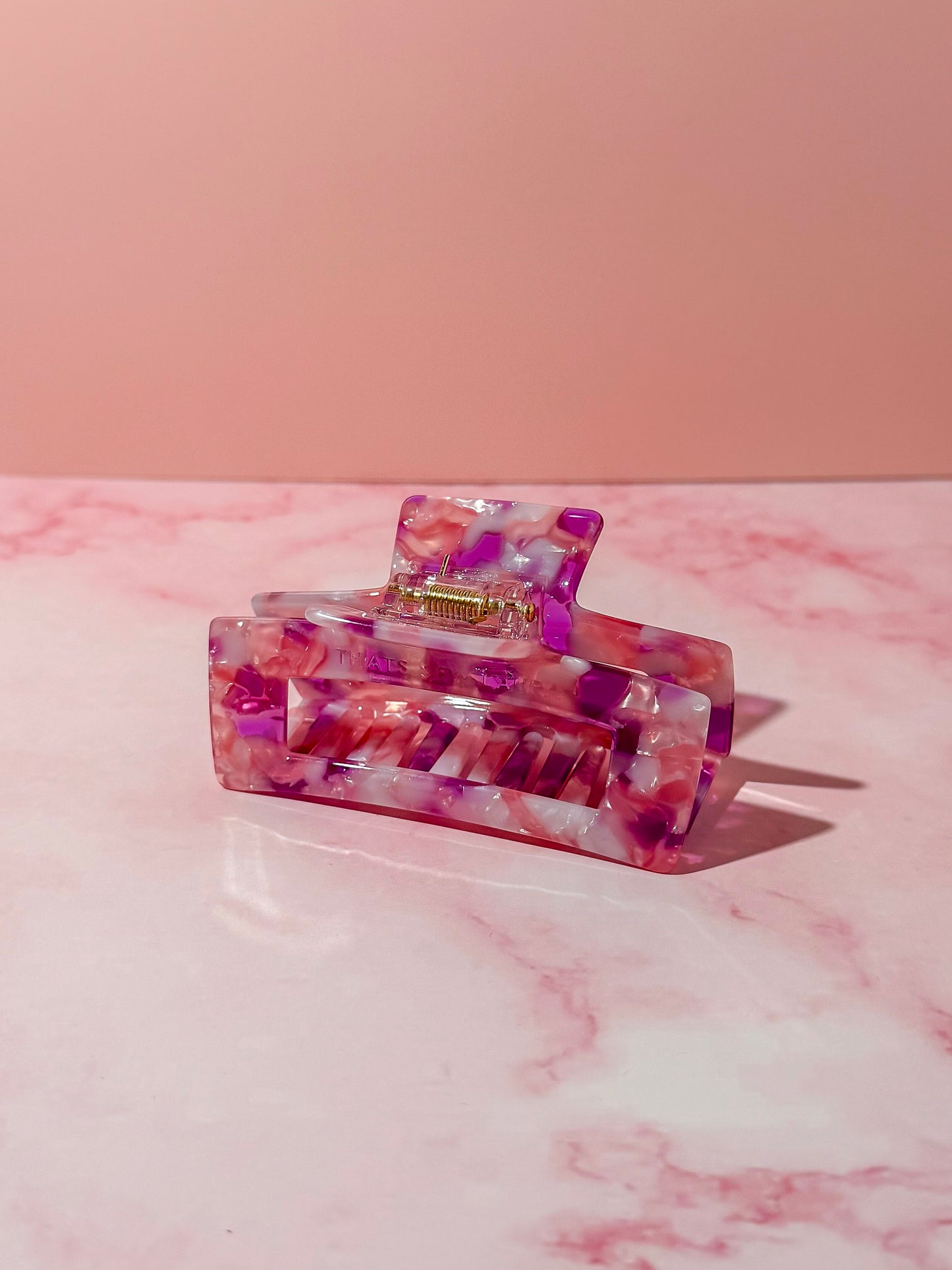 Bloom pink and purple medium Hair Claw Clip – Comfortable, Everyday Hold