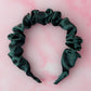 Bottle - Green Satin Scrunchie Headband